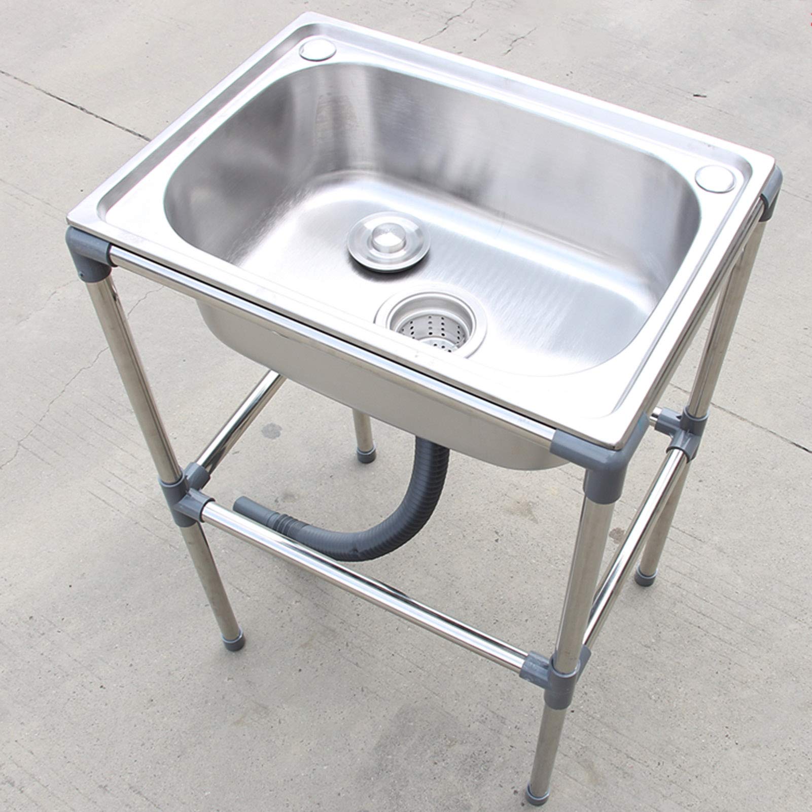 Heavy Duty Stainless Steel Utility Sink - Large Free Standing Laundry Tub for Washing Room, Basement, Garage & Shop with Drainage | Perfect for Commercial Use, Pet Washing & DIY Projects