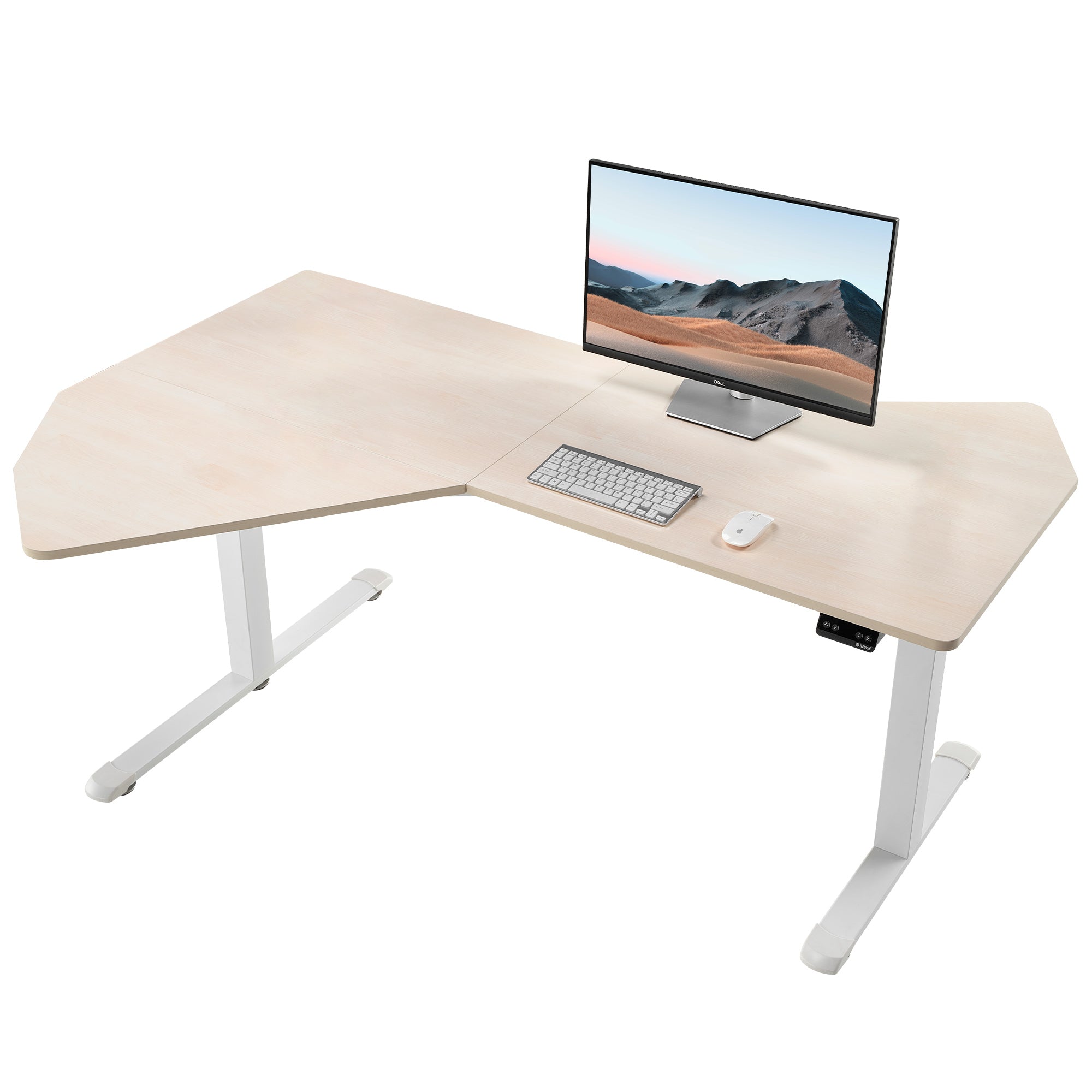 Adjustable Height Standing Desk 70x46 Inches - Electric Ergonomic Office Desk for Home & Work, Perfect for Remote Work & Small Spaces
