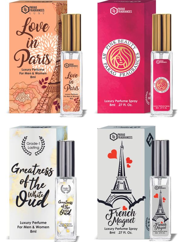 Parag Fragrances Magnet & Hawaii Blue Luxury Perfume Set (8ml x 2) - Long Lasting, Imported, Travel-Friendly Mini Perfume Spray for Men & Women - Perfect for Daily Use, Office, Dates & Gifts
