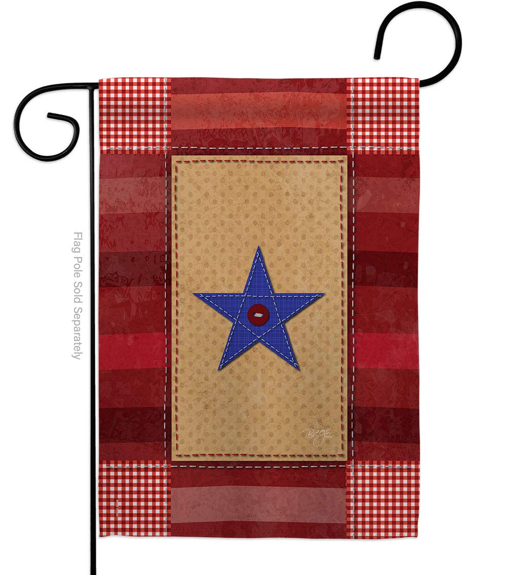 Breeze Decor Americana Military Garden Flag 13x18.5in - Patriotic Outdoor Decor