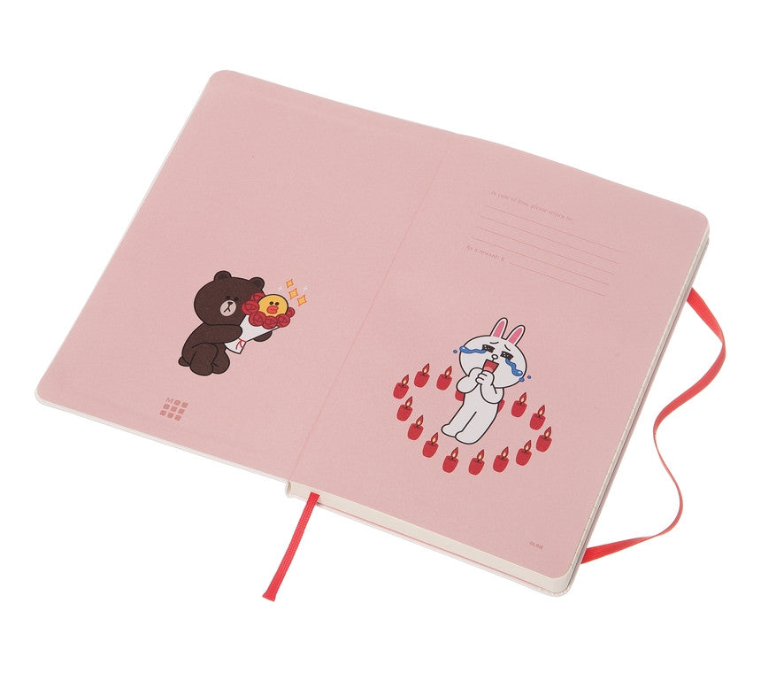 Moleskine Limited Edition LOVE & LINE FRIENDS Large Notebook - Premium Journal for Writing, Sketching & Note Taking - Perfect Gift for Artists, Students & Professionals