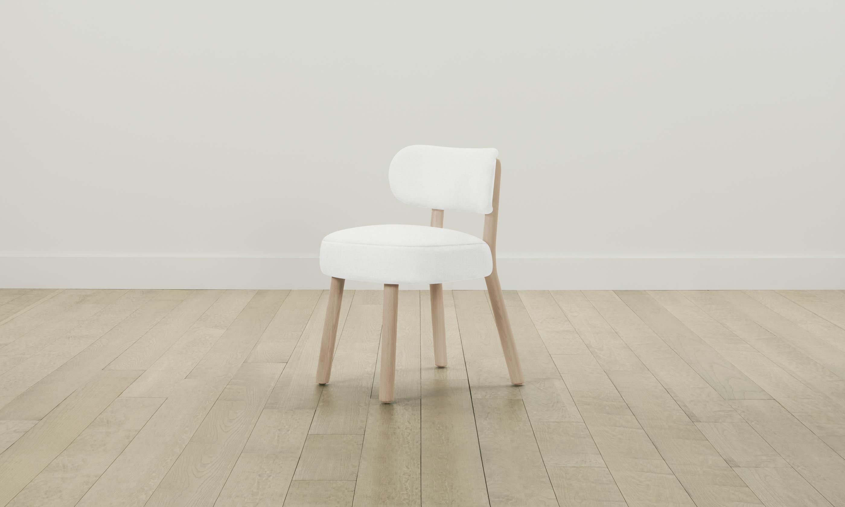 Premium Jane Dining Chair - Performance Linen Weave in Pure White - Perfect for Modern Kitchens, Dining Rooms & Home Offices
