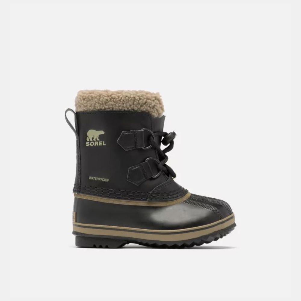 Sorel Yoot Pac Leather Kids Snow Boots - Waterproof Winter Boots for Boys & Girls, Size UK 11 (Toddler) - Perfect for Snow Play, School & Outdoor Adventures
