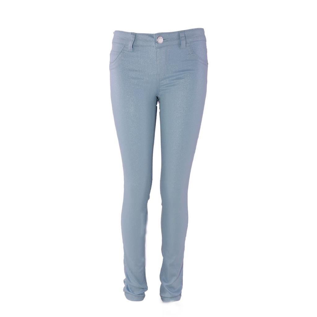 Sparkly Girls' Metallic Skinny Jeans - Trendy High Waist Stretch Denim Pants for Kids | Perfect for School, Parties & Playdates