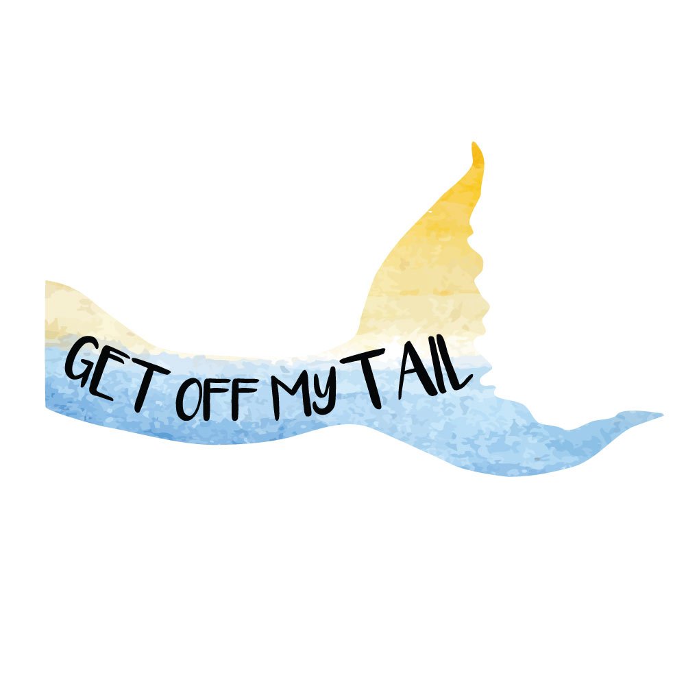Funny 'Get Off My Tail' Mermaid Tail No Tailgating Car Decal - 5 Inch Colorful Vinyl Sticker for Cars, Laptops, Windows & Home Decor | Indoor & Outdoor Use | Perfect for Beach Lovers & Road Trip Accessories