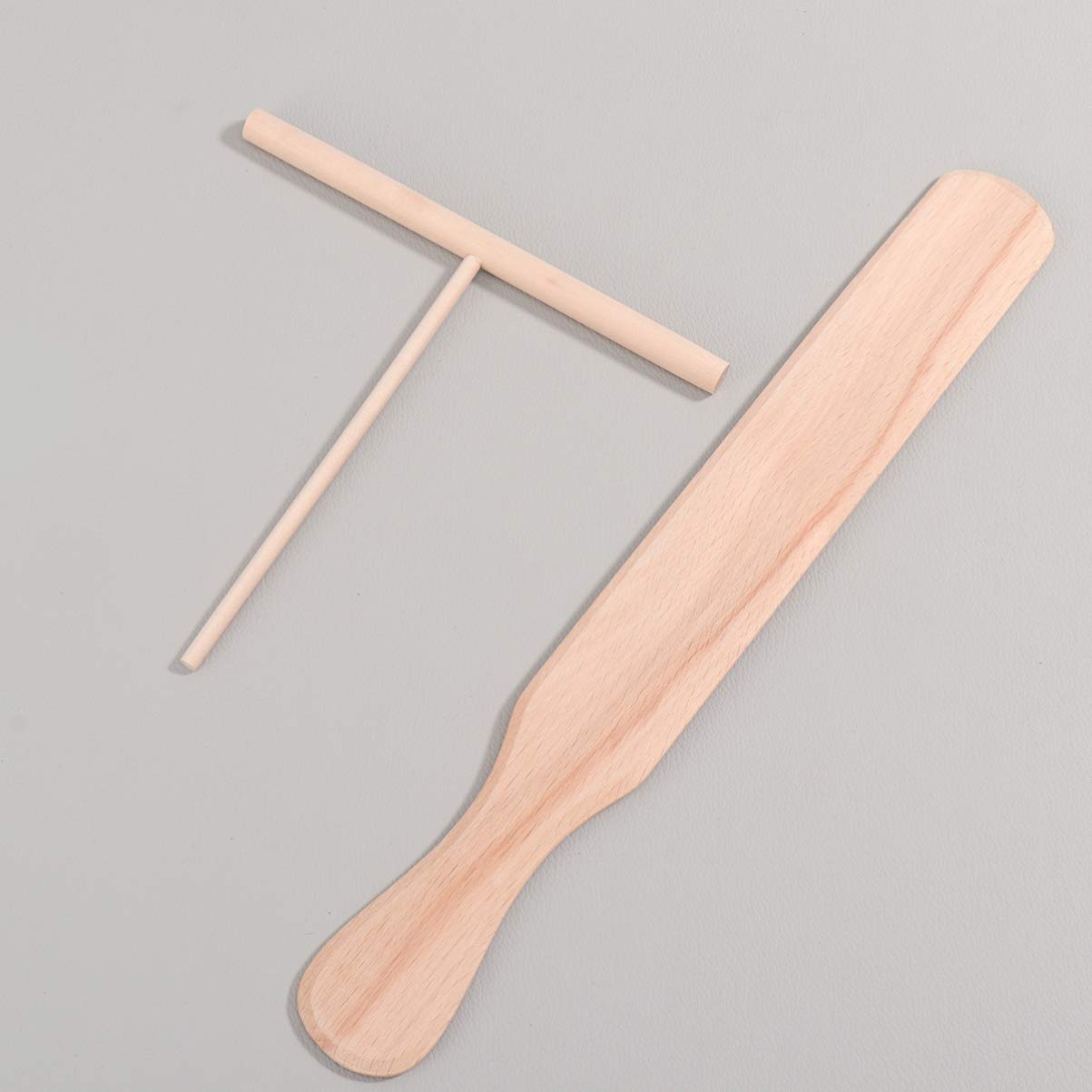 5-Piece Wooden Spatula Set - Handcrafted Wooden Spreader, Turner & Cooking Utensils for Breakfast, Baking & Kitchen Use - Natural Wood Cooking Tools for Pancakes, Eggs & Non-Stick Pans