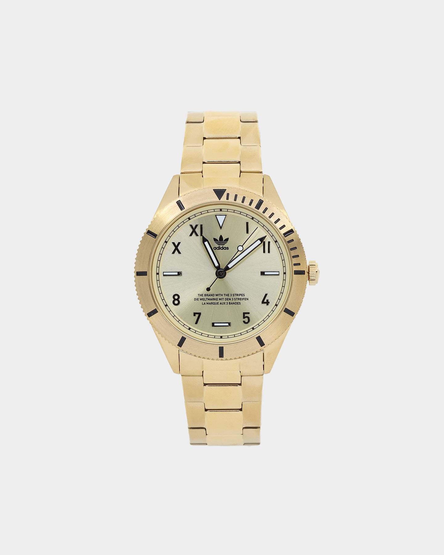 Adidas Edition Three 42MM Gold/Gold Smartwatch - Stylish Fitness Tracker with Heart Rate Monitor for Men & Women - Perfect for Running, Gym & Daily Wear