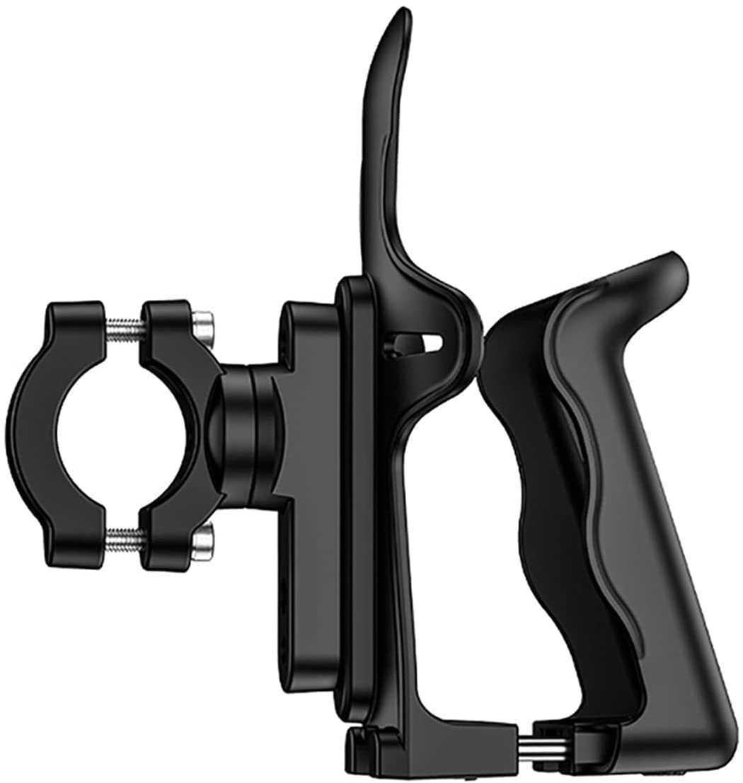 **Universal Aluminum Alloy Bike Water Bottle Holder - Adjustable Handlebar Drink Cup Mount for ATV, Dirt Bike, Mountain Bike - Perfect for Cycling, Commuting & Outdoor Adventures (Black)**