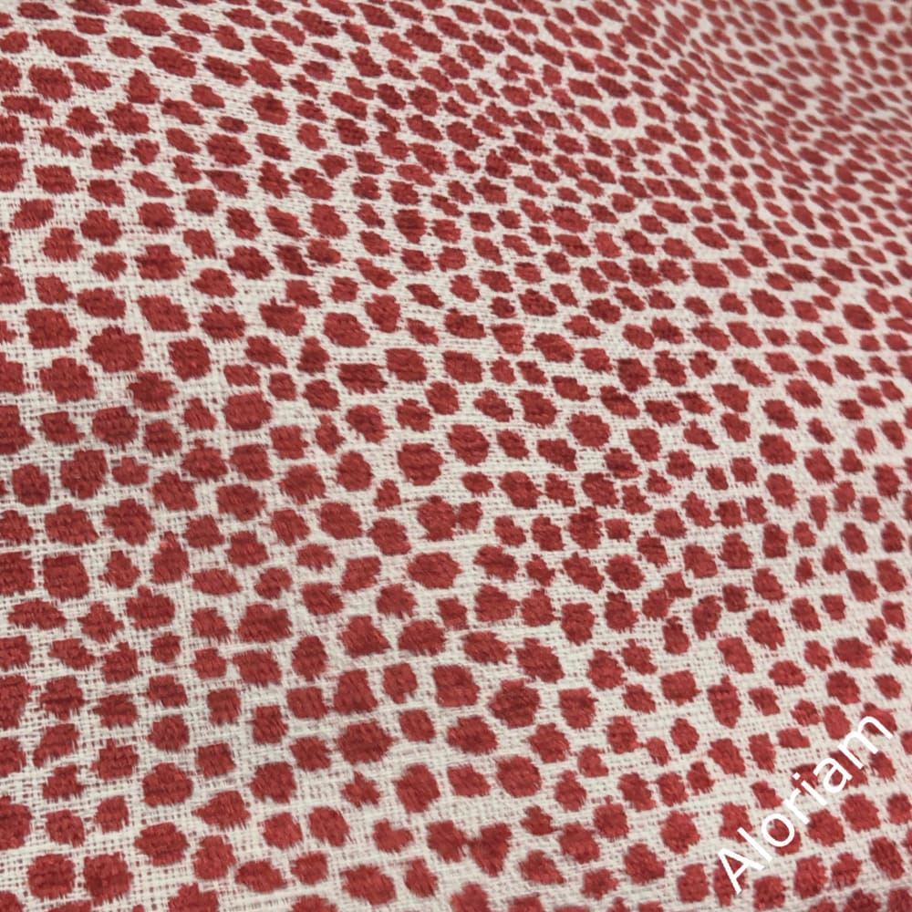 Harper Red Chenille Dots Pillow Cover - Soft Decorative Throw Pillow Case for Sofa, Bed, Couch - Home Decor Accent for Living Room, Bedroom