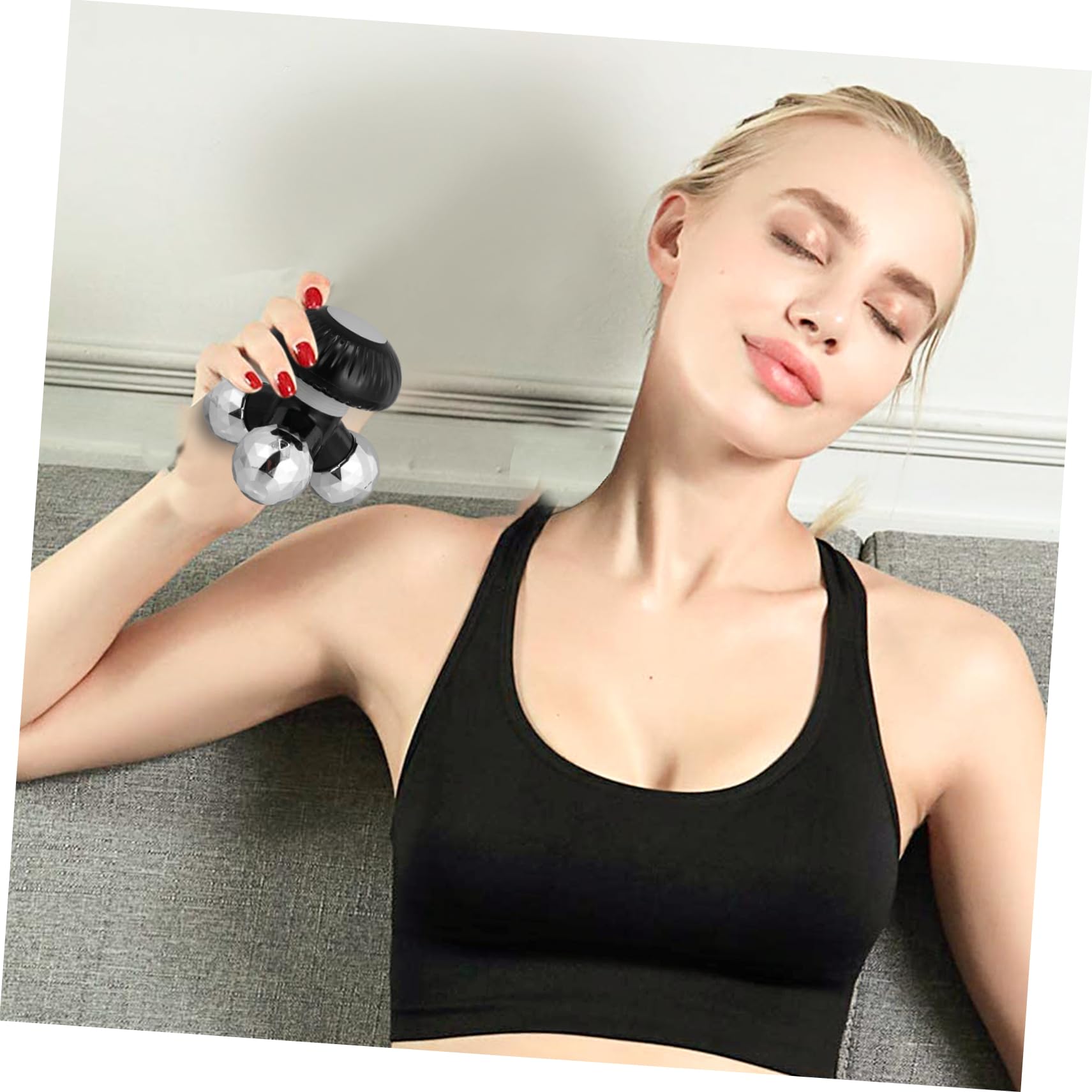 WATIIFUFU Deep Tissue Massager - Handheld Body Massage Gun for Pain Relief & Muscle Recovery - Black - Perfect for Athletes, Gym Lovers & Home Use