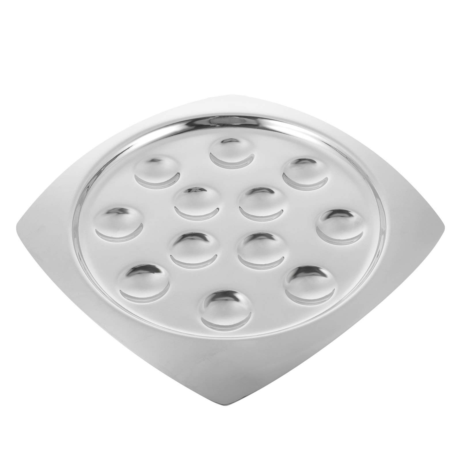 Premium Stainless Steel Snail Plate - 12 Compartment Escargot Dish for Baking, Cooking & Serving | Perfect for French Cuisine, Dinner Parties & Gourmet Appetizers