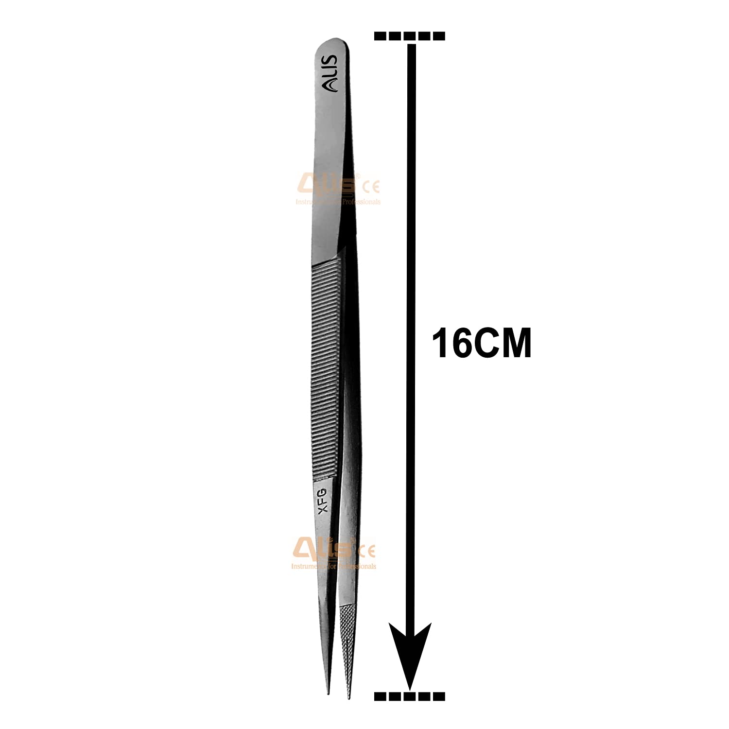 Precision Diamond Tweezers - Anti-Static Stainless Steel Non-Magnetic Tweezers for Jewelry Making, Electronics Repair, Lab Work & Eyebrow Hair Removal - Perfect for Gemstone Setting, PCB Assembly & Beauty Care