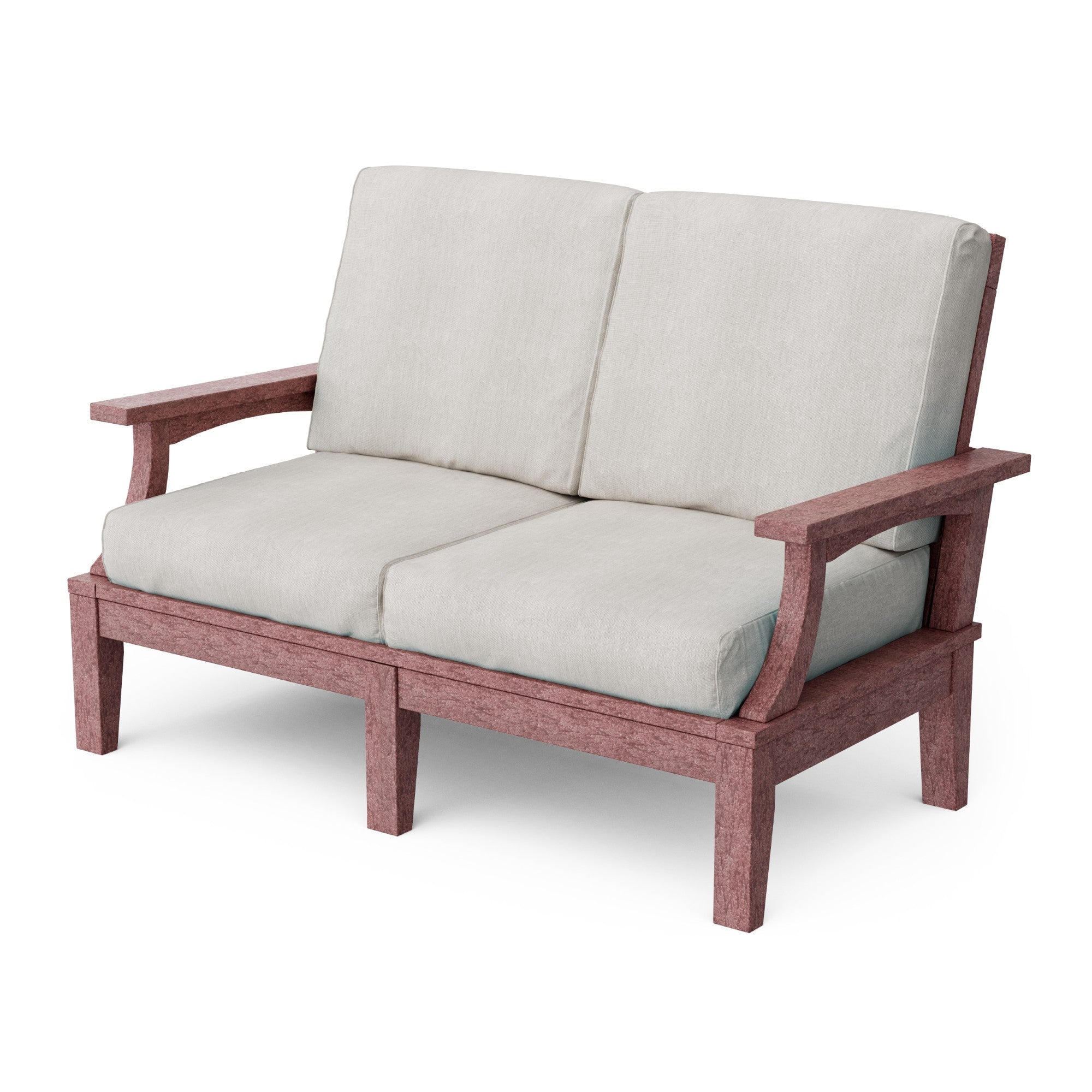 Heritage Deep Seating Love Seat Cushioned Sofa - Outdoor Patio Furniture for Garden, Poolside & Backyard Relaxation