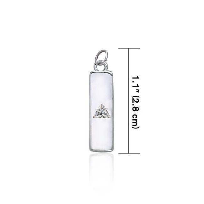 Power Triangle Silver AA Charm Pendant - Spiritual Jewelry for Protection & Good Luck - Perfect for Necklaces, Bracelets & Gift Giving