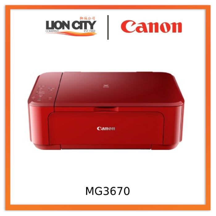 Canon MG3670 Wireless All-in-One Inkjet Printer with Scanner & Copier - Ideal for Home Office, School Projects, and Small Business Printing Needs