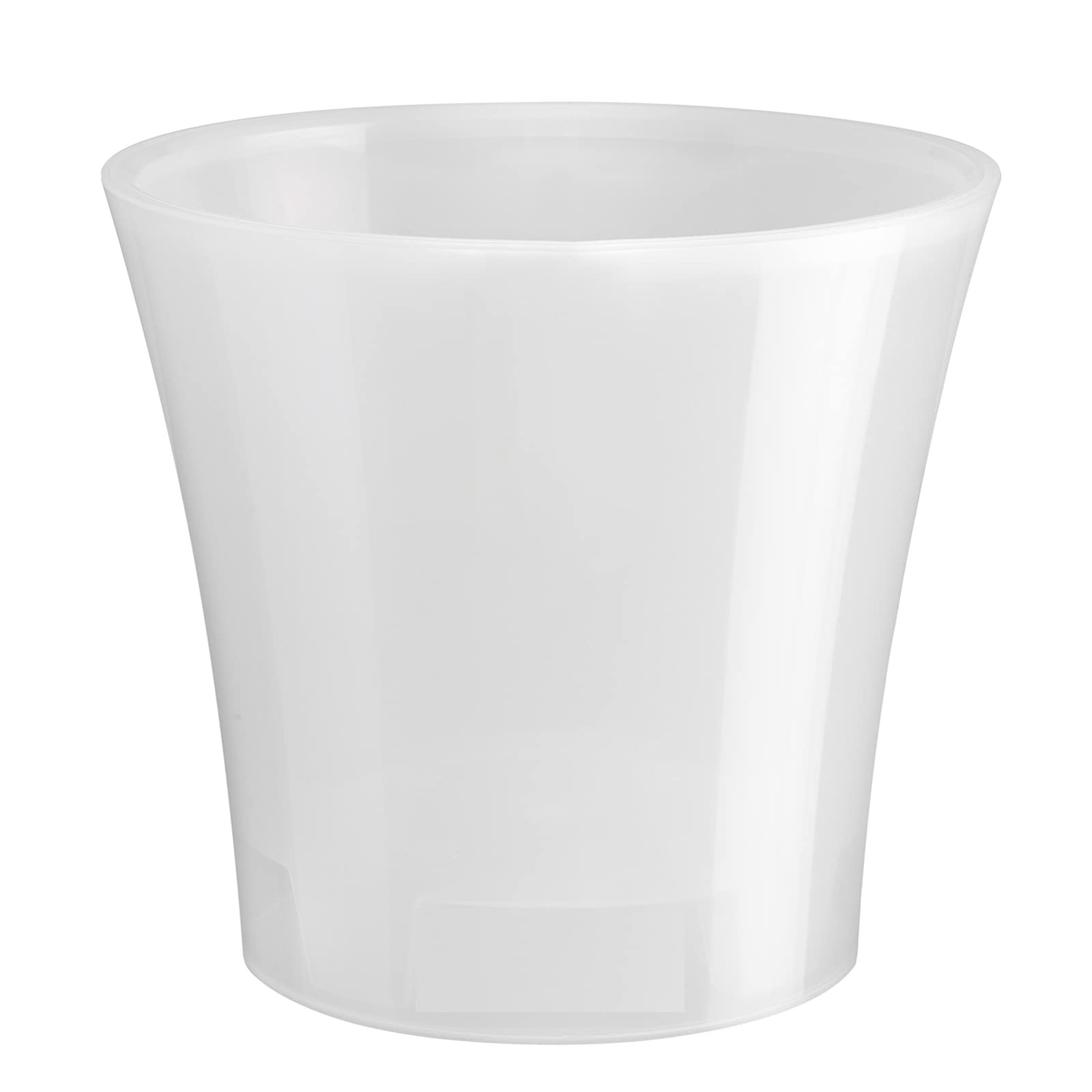 DECOPOTS 5.3 Inch Self-Watering Plant Pot - Red Plastic Flower Planter with Drainage Holes for Indoor Plants, Succulents, Herbs - Perfect for Home, Office, Balcony Decor (Transparent, 5.3