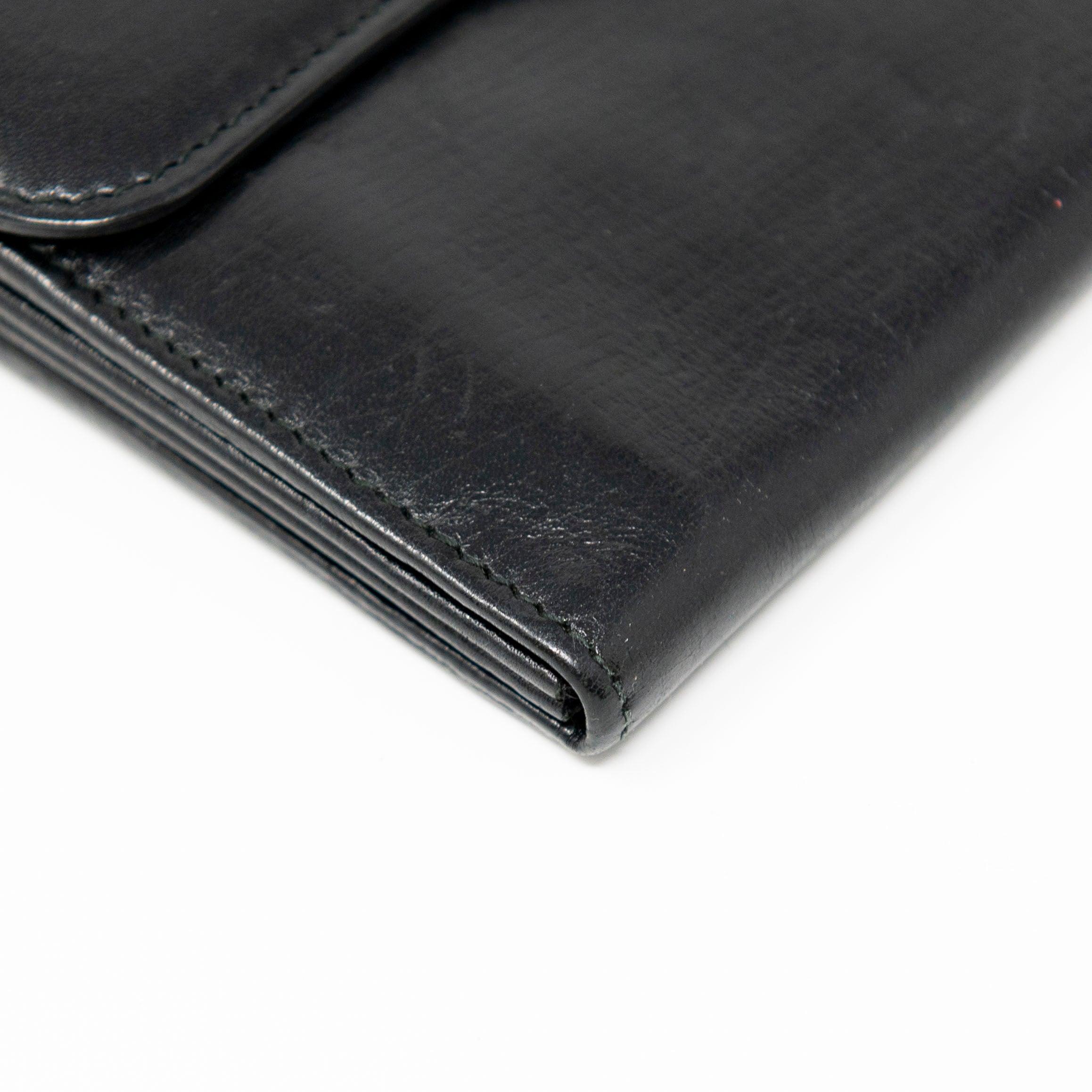Bvlgari Black Leather Long Wallet for Men - Luxury Designer Bifold Wallet with RFID Protection - Perfect for Business, Travel & Everyday Use