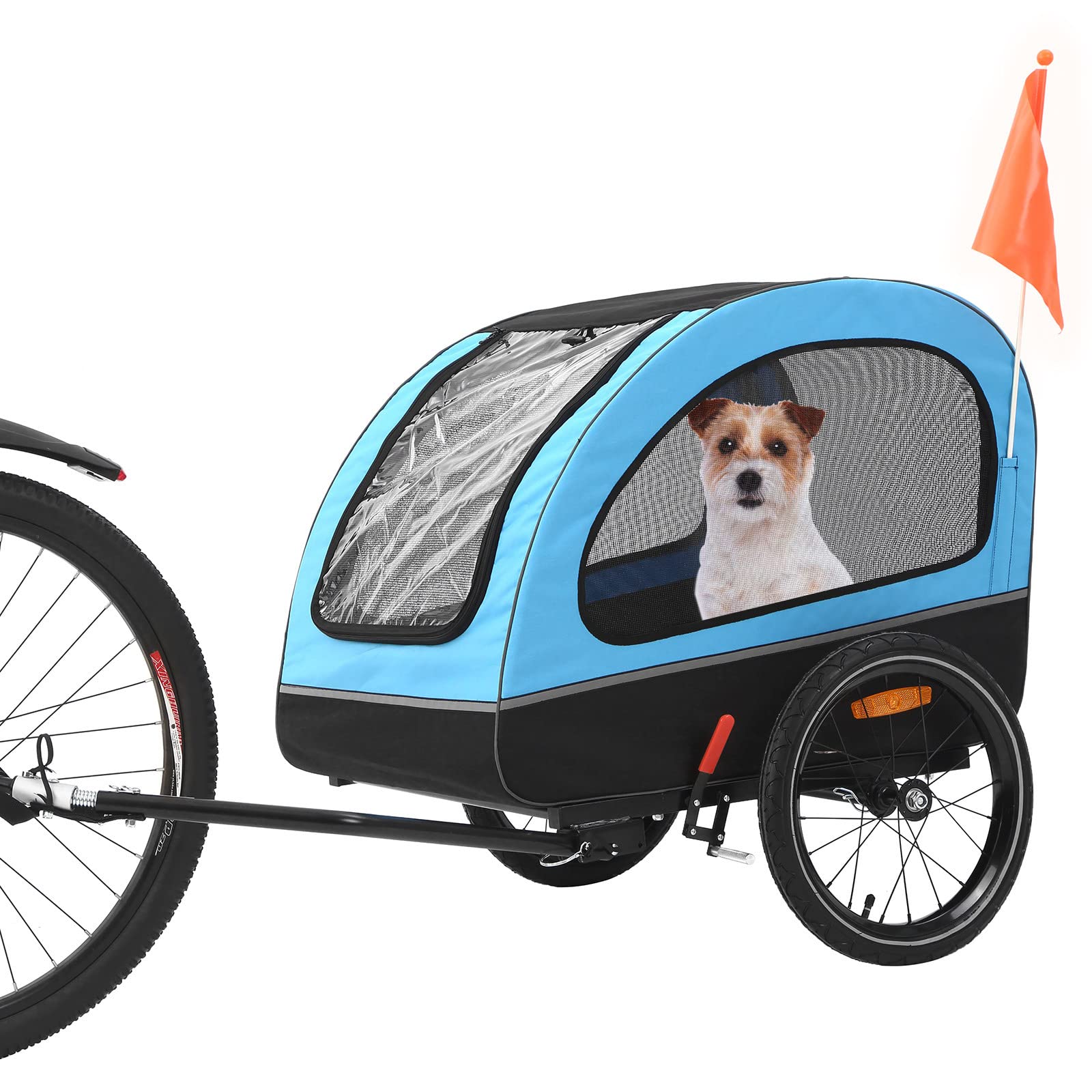 Takefuns Heavy Duty Bicycle Pet Trailer - Dog Bike Wagon for Medium & Large Dogs - All-Terrain Mountain Bike Cargo Trailer - Perfect for Cycling Adventures, Camping Trips & Outdoor Activities with Pets