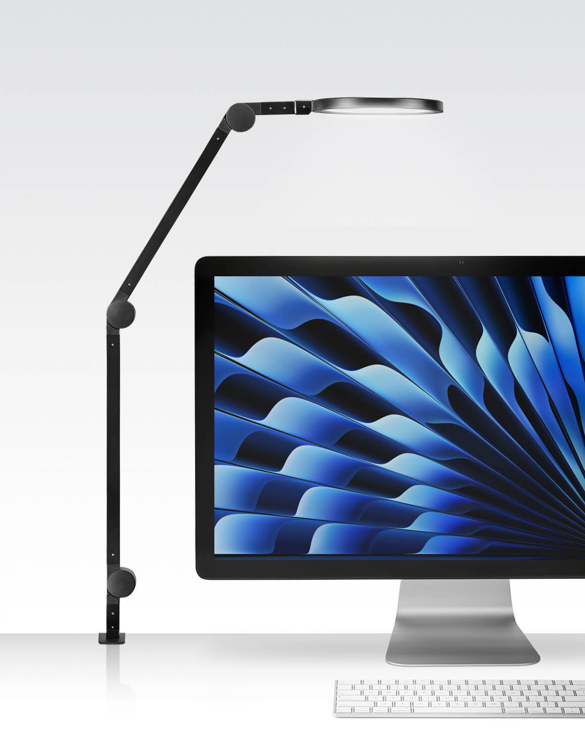 Lume Cube Edge Light 2.0 White LED Desk Lamp with Adjustable Base - Perfect for Home Office, Video Conferencing & Content Creation Lighting