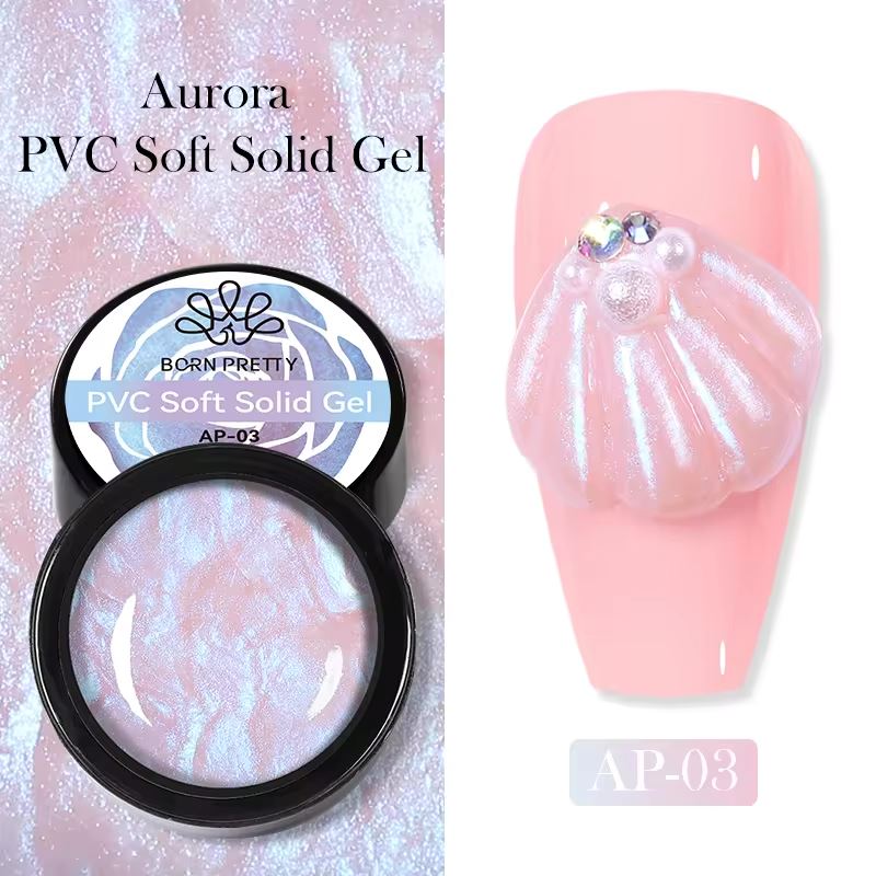 Aurora PVC Soft Solid 3D Sculpting Gel - Professional Nail Art Builder for DIY Manicure & Nail Extension - Perfect for Salon, Home Use, and Creative Nail Designs