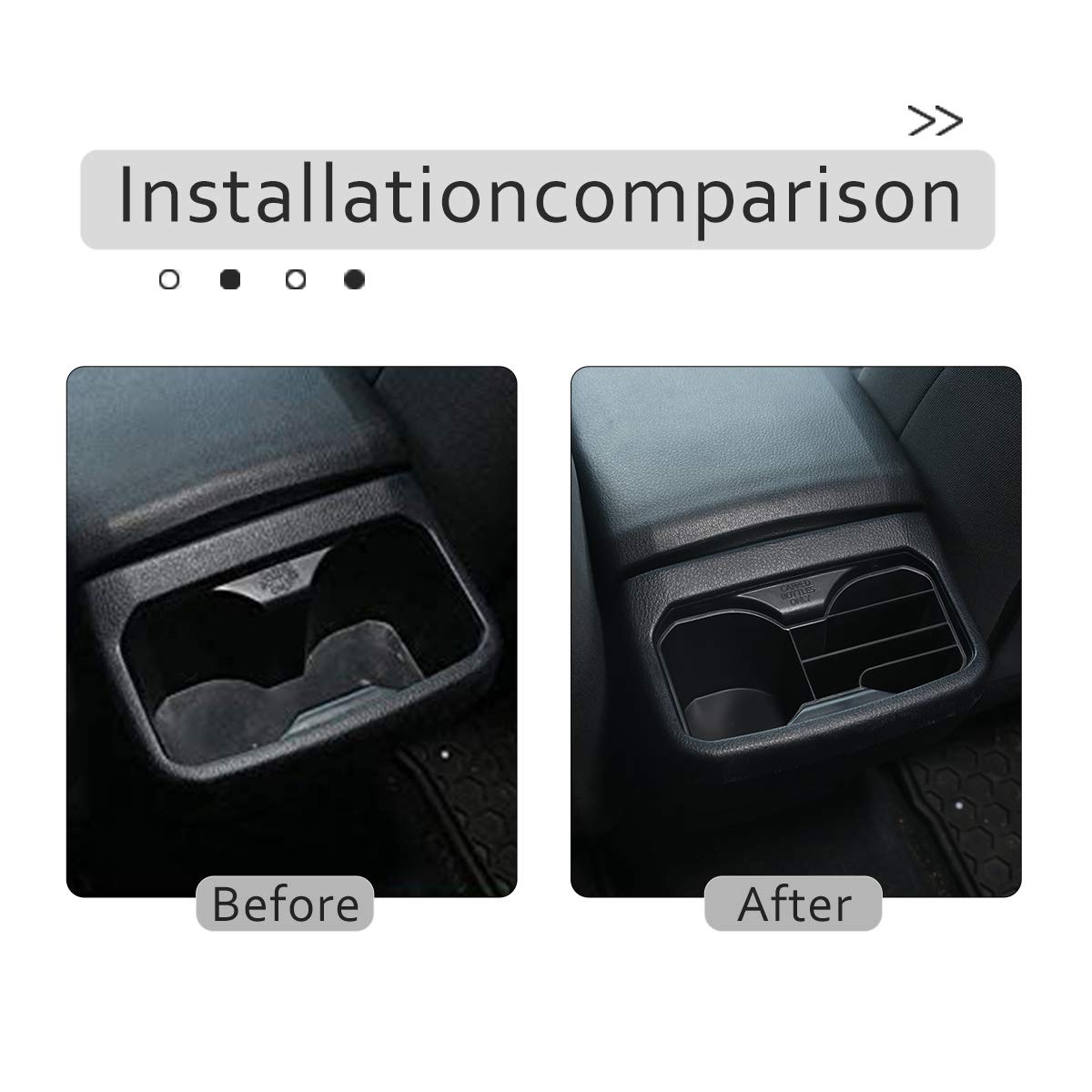 2016-2023 Toyota Tacoma Cup Holder Organizer - ABS Multifunctional Storage Tray for Car Gear Shifter & Accessories | Black Rear Row Organizer for Snacks, Phones & Drinks