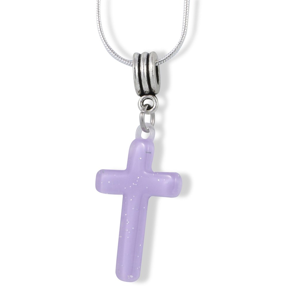Stylish Cross Plastic Charm Snake Chain Necklace for Women - Trendy Layering Jewelry for Everyday Wear, Parties & Gifts