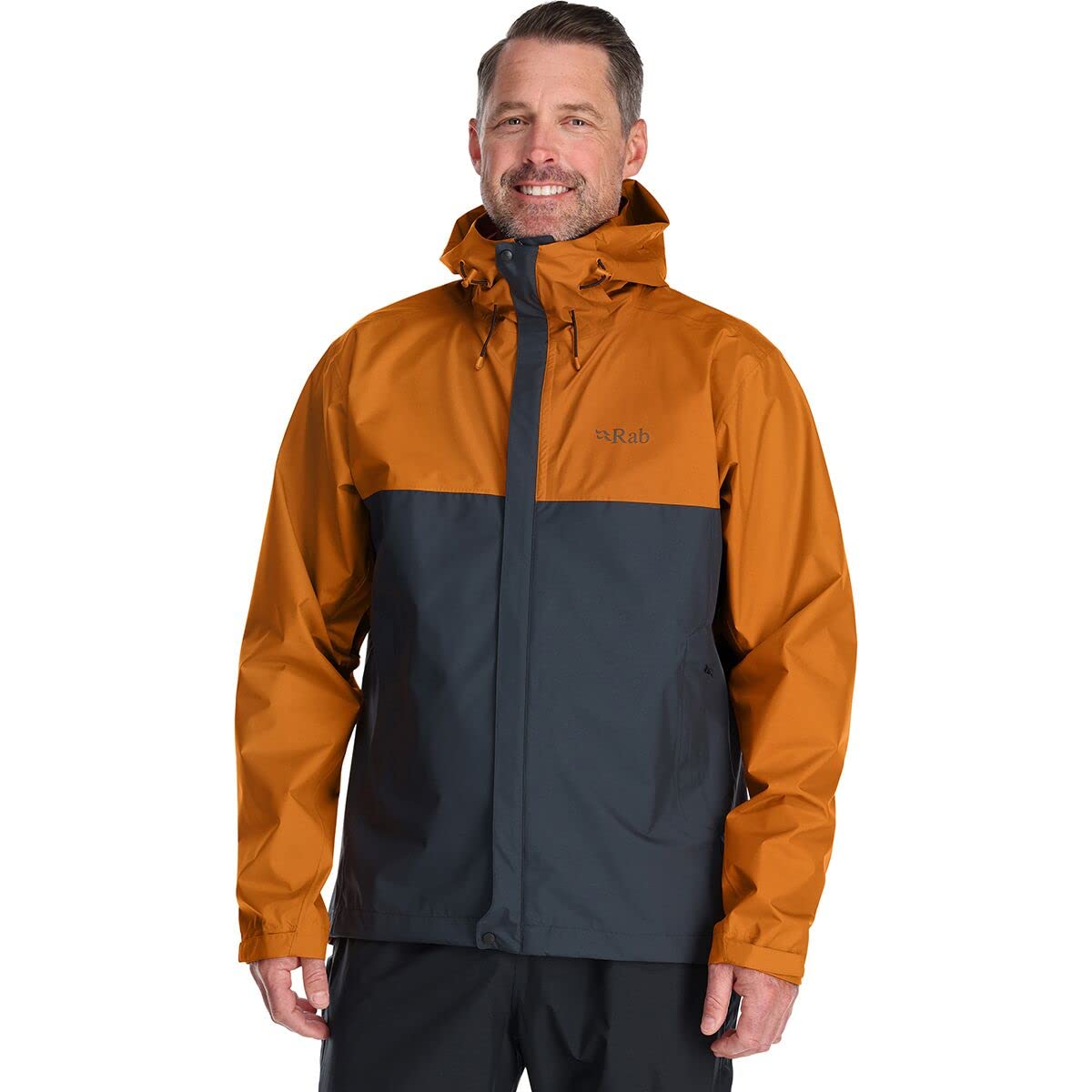 Rab Men's Downpour Eco Waterproof Breathable Jacket - Lightweight Rain Jacket for Hiking, Climbing & Outdoor Adventures | All-Weather Protection for Camping, Backpacking & Mountain Expeditions