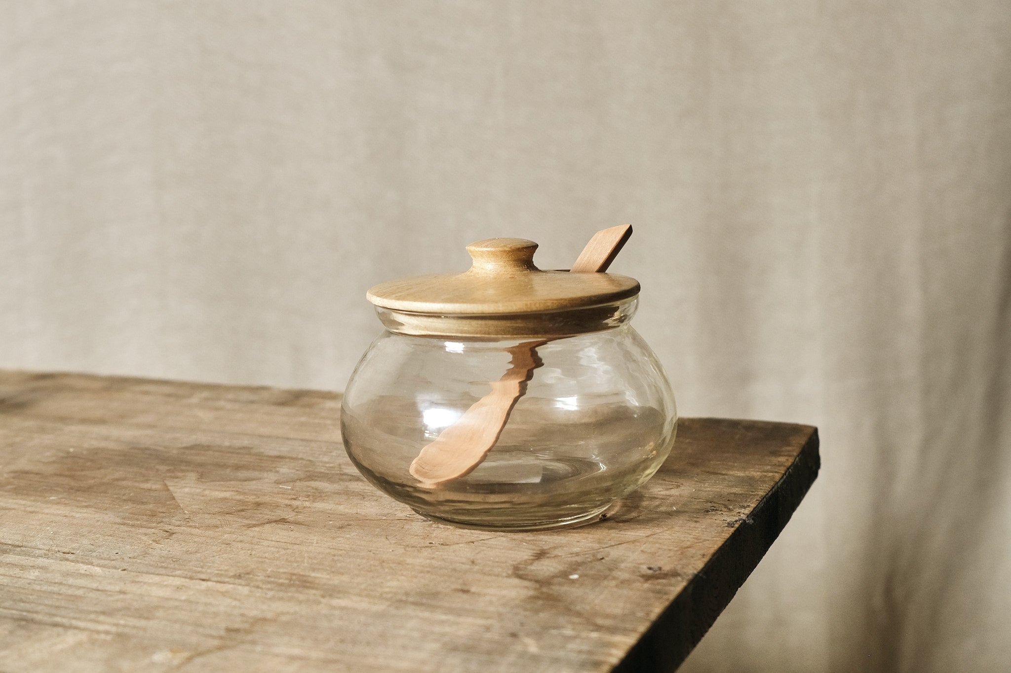 Premium Mango Wood & Glass Storage Jar - Airtight Kitchen Pantry Organizer for Flour, Sugar, Coffee & Spices | Eco-Friendly Home Decor & Bulk Food Storage Solution
