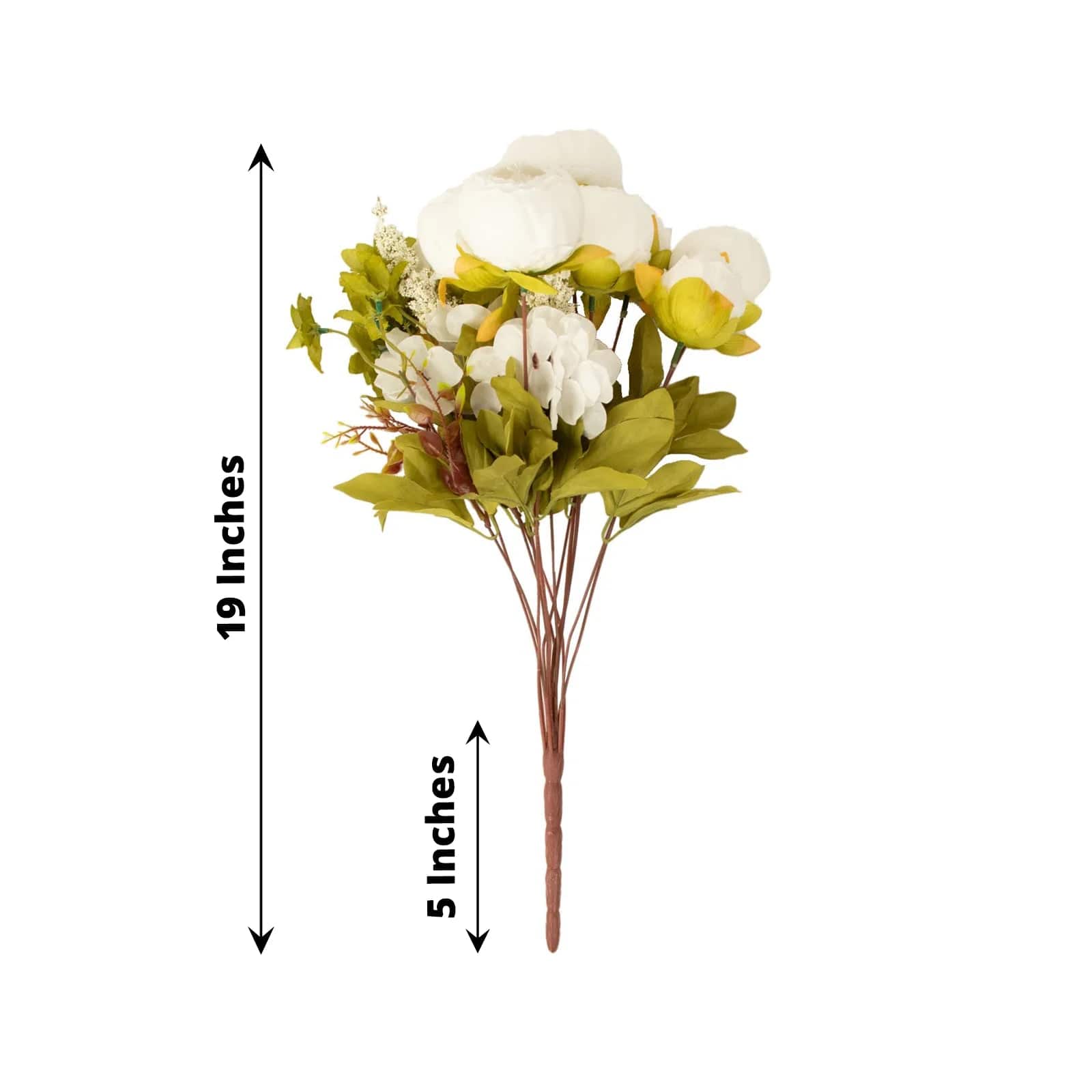 2 Pack 19 Stems Silk Peony Flowers Artificial Floral Arrangement - Perfect for Home Decor, Wedding Centerpieces & Office Tabletop Decoration