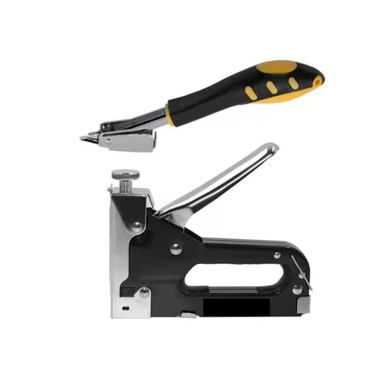 SHANG-JUN Heavy Duty Manual 3-in-1 Framing Nail Gun - U-Type Stapler with Depth Adjustment for Photo Frames, Murals & Carpentry (5PC Set in Carton) | Perfect for DIY Home Projects & Professional Woodworking