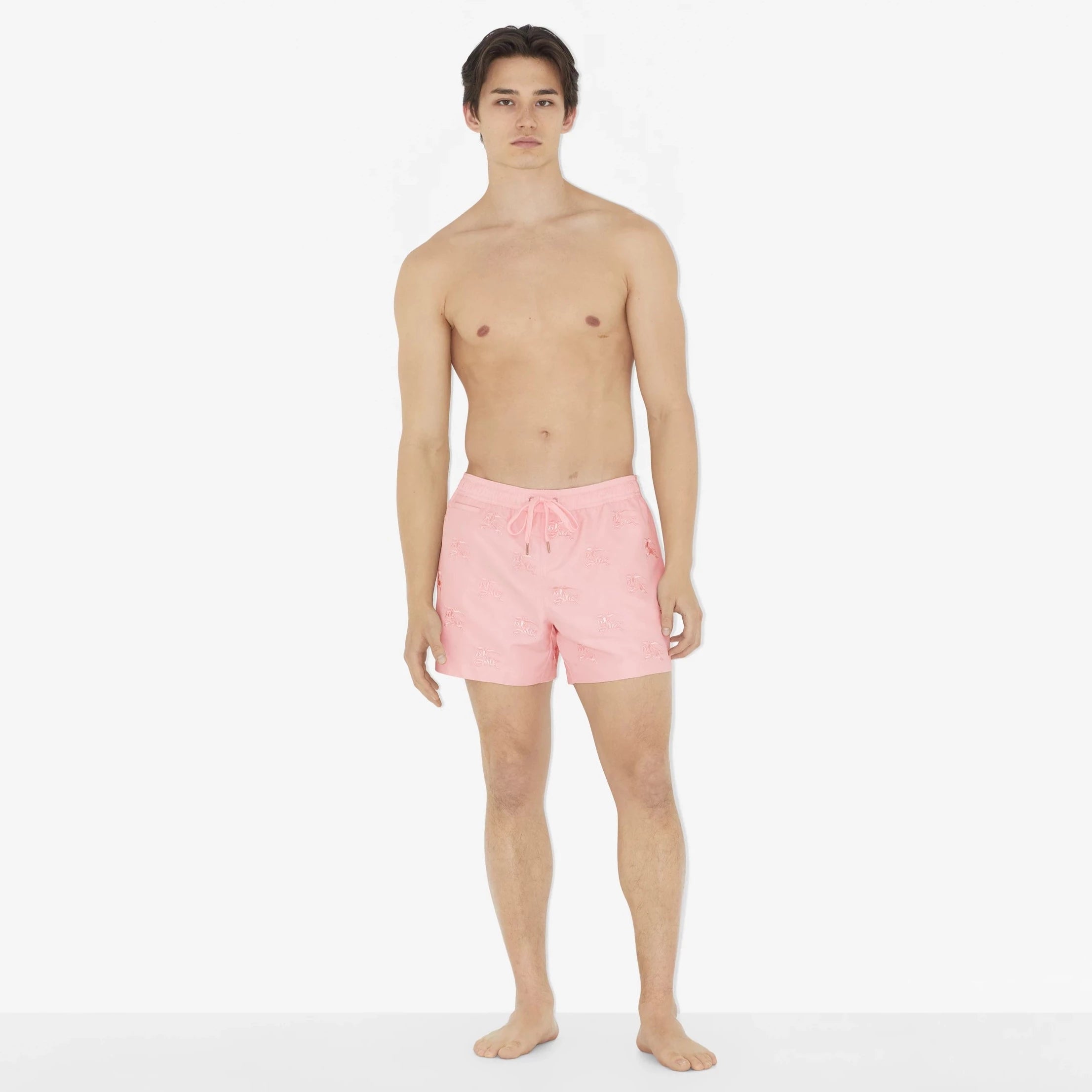 Burberry Pink Greenford Swim Shorts for Men - Quick-Dry Comfortable Beach & Pool Swimwear for Summer Vacation & Water Sports