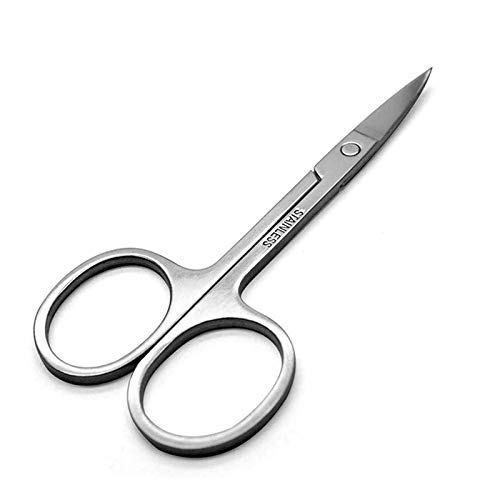 NYAMAH SALES Stainless Steel Nose & Eyebrow Hair Scissors - Precision Manicure & Facial Trimming Tweezers for Grooming, Makeup & Beauty Care | Perfect for Home, Salon & Travel Use