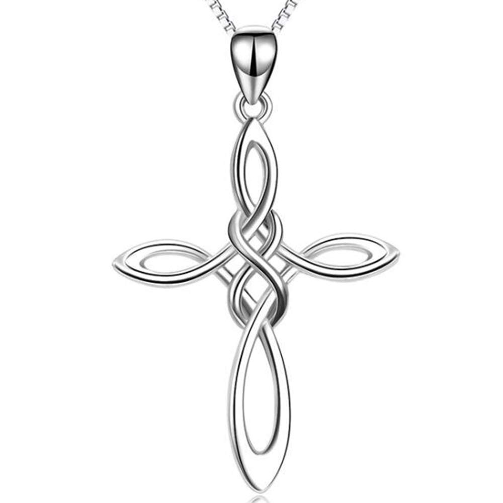 Jude Jewelers Stainless Steel Knotted Statement Promise Charm Necklace for Women - Elegant Layering Jewelry Gift for Anniversary, Valentine's Day & Special Occasions