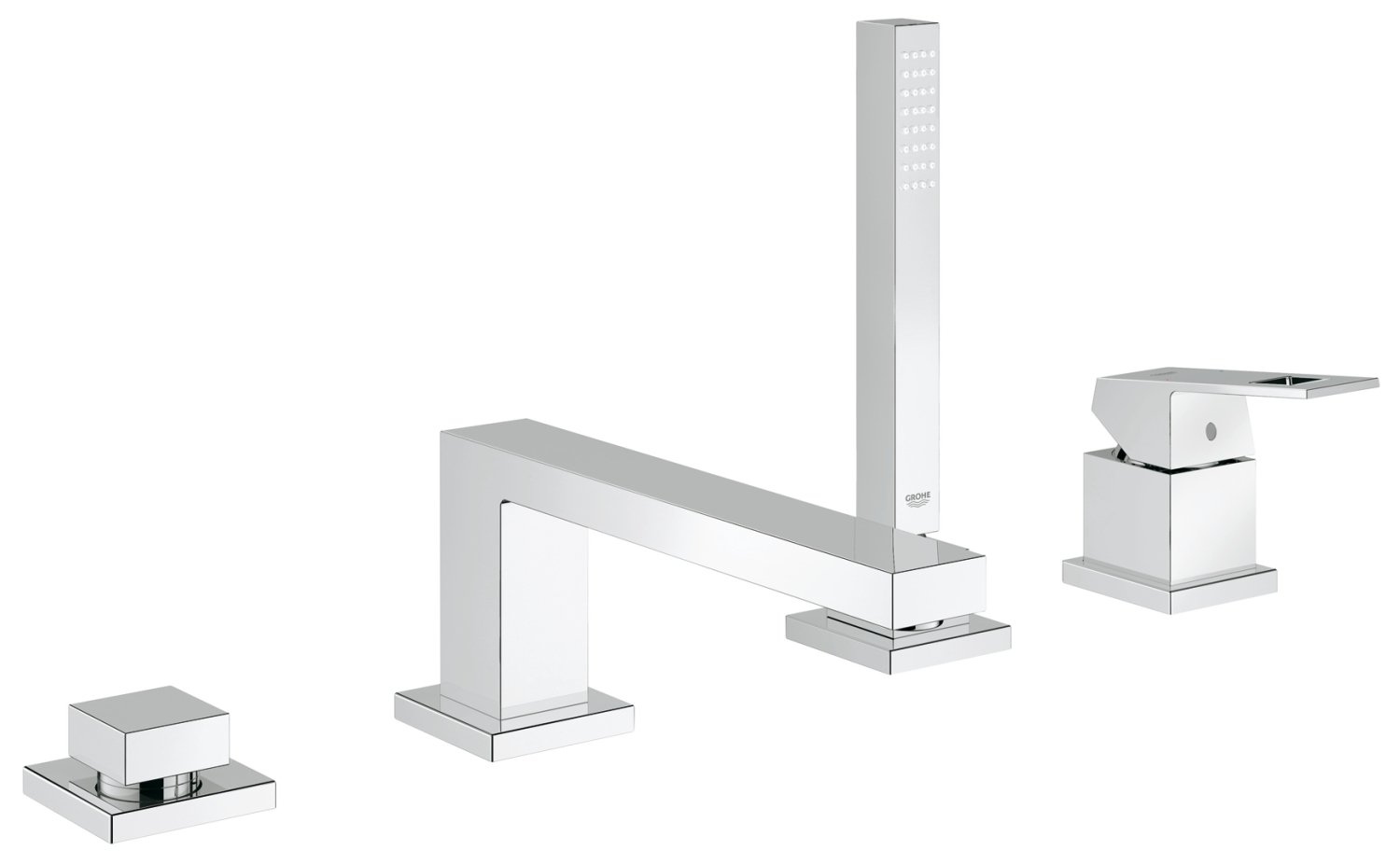 Eurocube Roman Tub Filler with Personal Hand Shower - Luxury Bathroom Faucet for Freestanding Tubs - Perfect for Spa, Master Bath & Relaxation Retreats