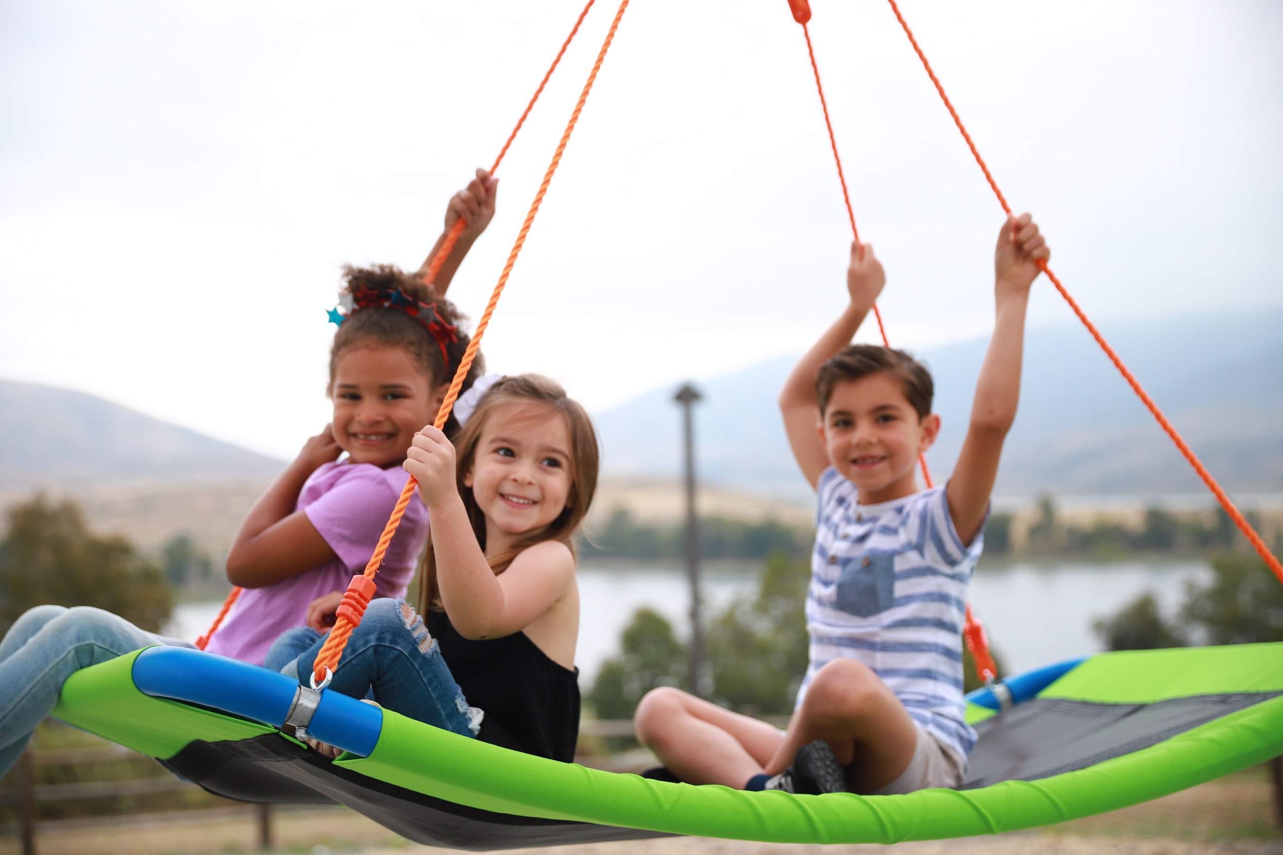 Outdoor Tree Swing for Kids and Adults - 40 Inch Heavy Duty Saucer Swing with 800LB Capacity - Perfect for Backyard, Garden, and Playground Fun
