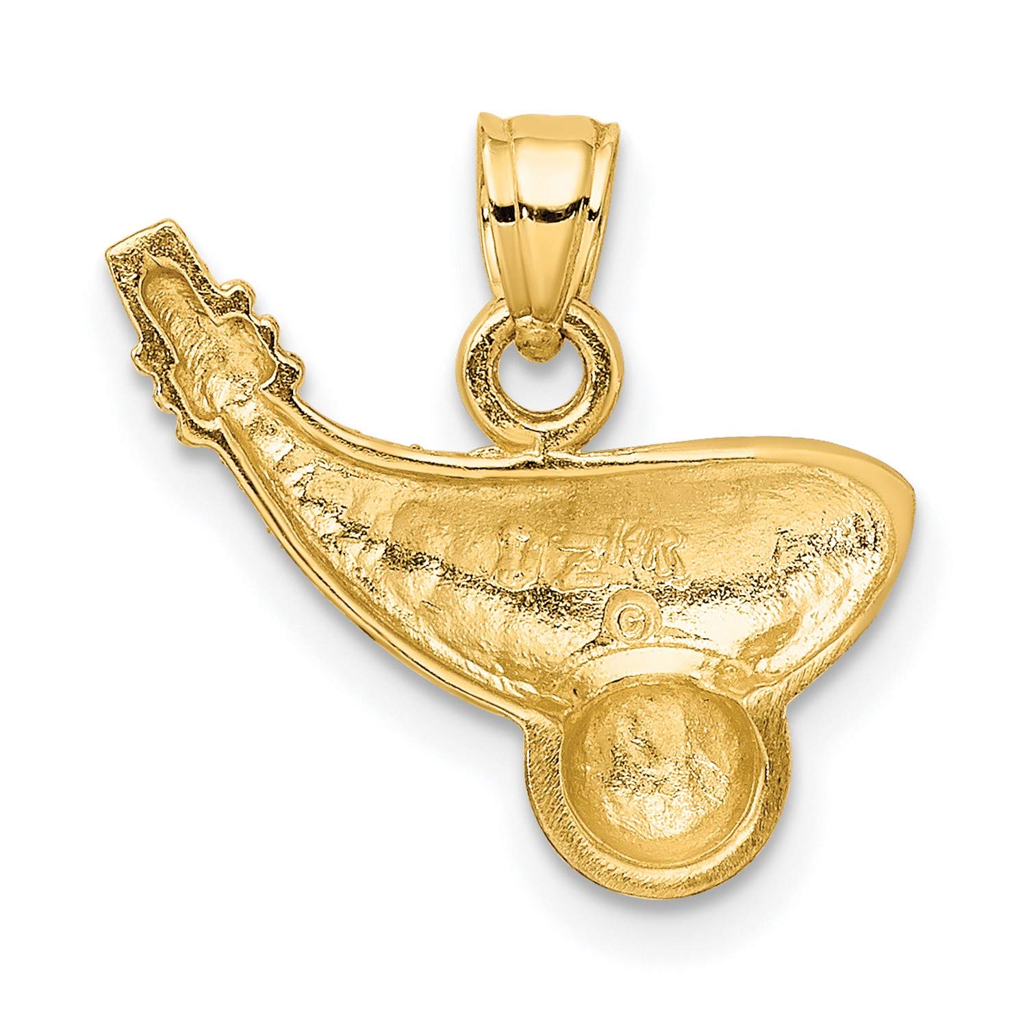 14K Two-Tone Yellow Gold Golf Club Head Pendant with Ball Charm - 16mm x 7mm Open Back Design - Perfect for Golf Lovers & Jewelry Gifts for Men