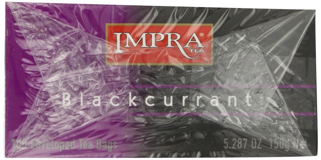 Premium Impra Blackcurrant Pure Ceylon Tea Bags - 100 Individually Wrapped Tea Bags for Daily Relaxation, Office Break & Afternoon Tea Time