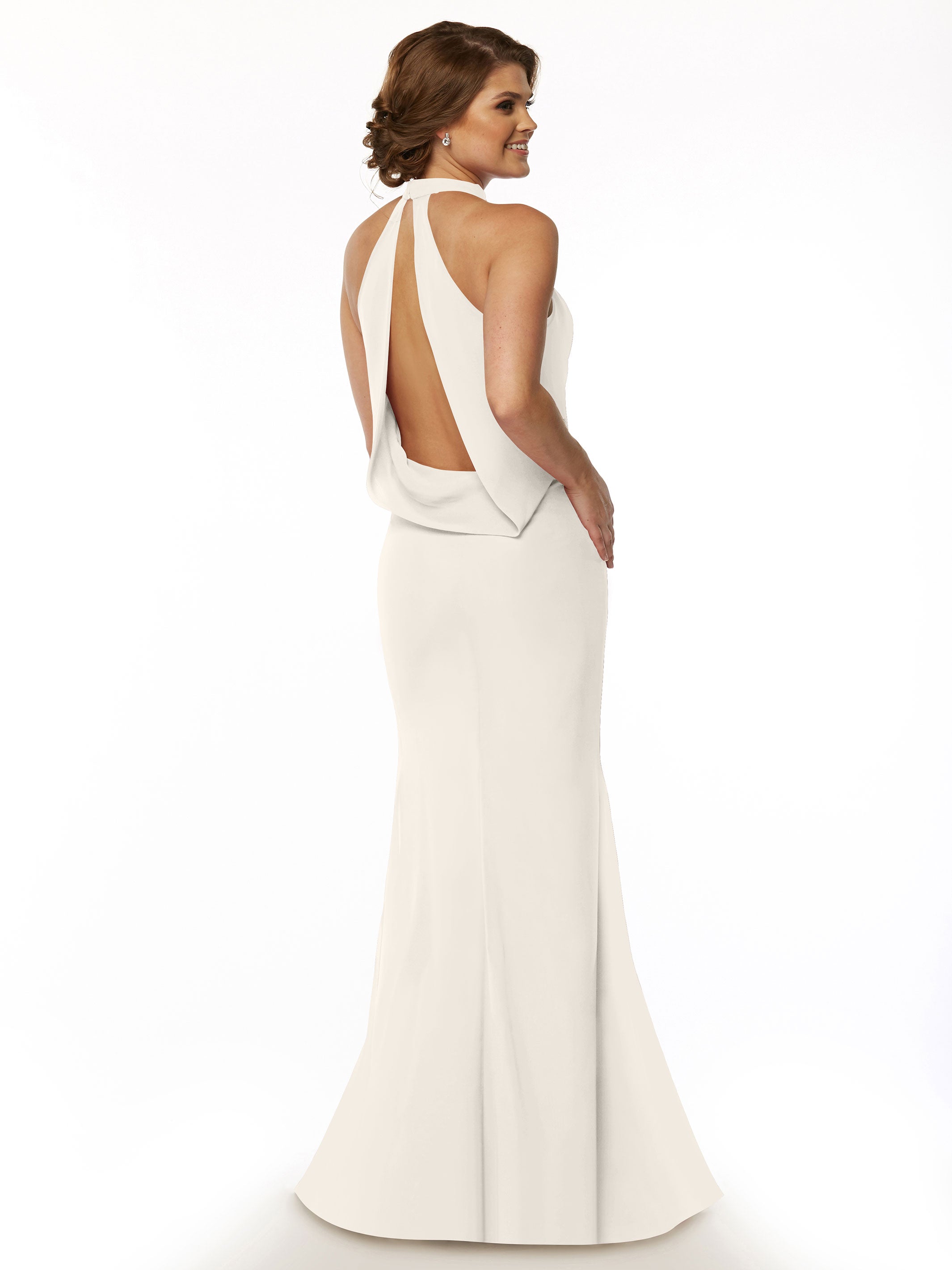Elegant Mermaid Bridesmaid Dress with Halter Neckline - Perfect for Beach Weddings, Formal Events & Special Occasions