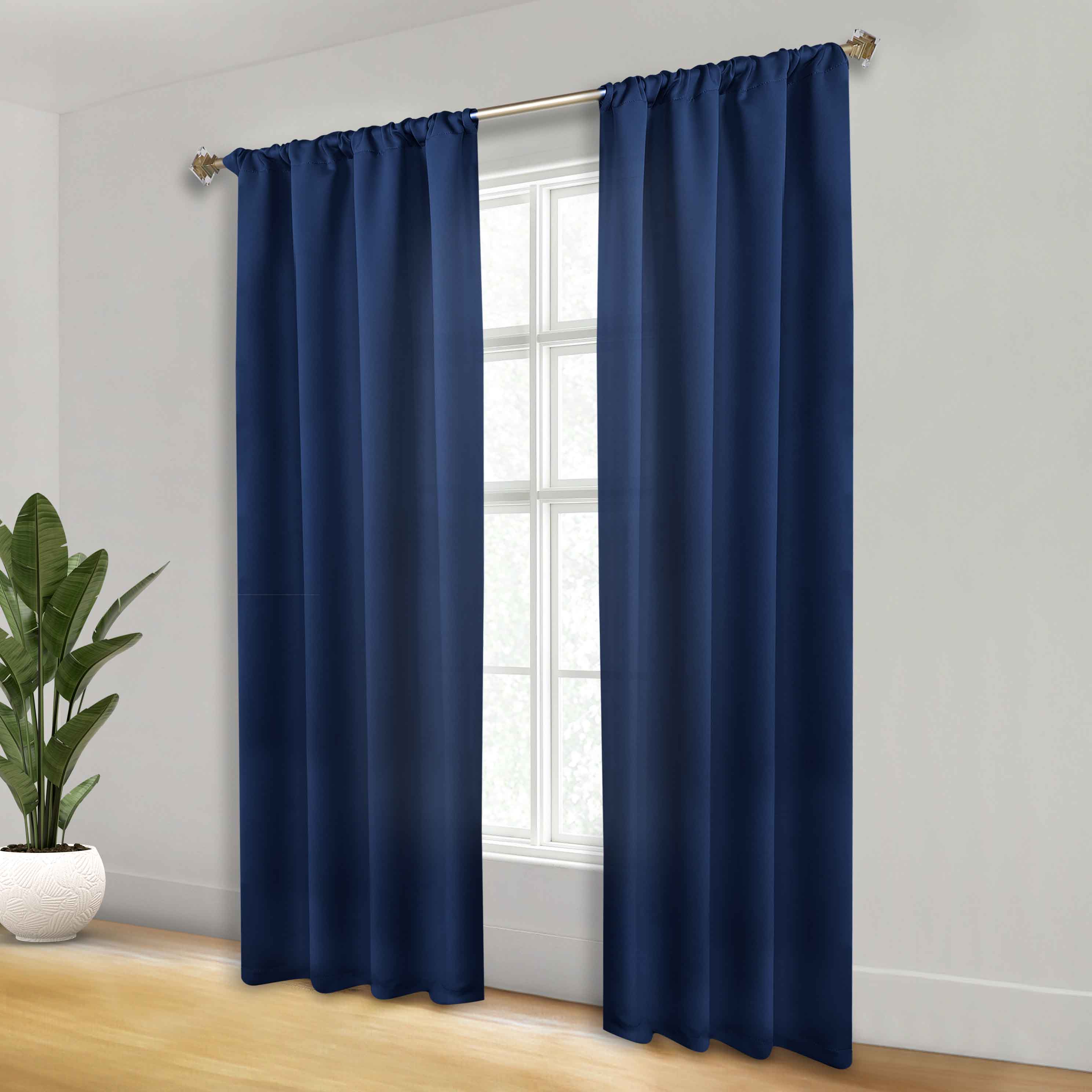 Machine Washable Blackout Curtains Set of 2 - Solid Color Room Darkening Window Drapes for Bedroom, Nursery & Home Theater - Noise Reducing & Energy Efficient