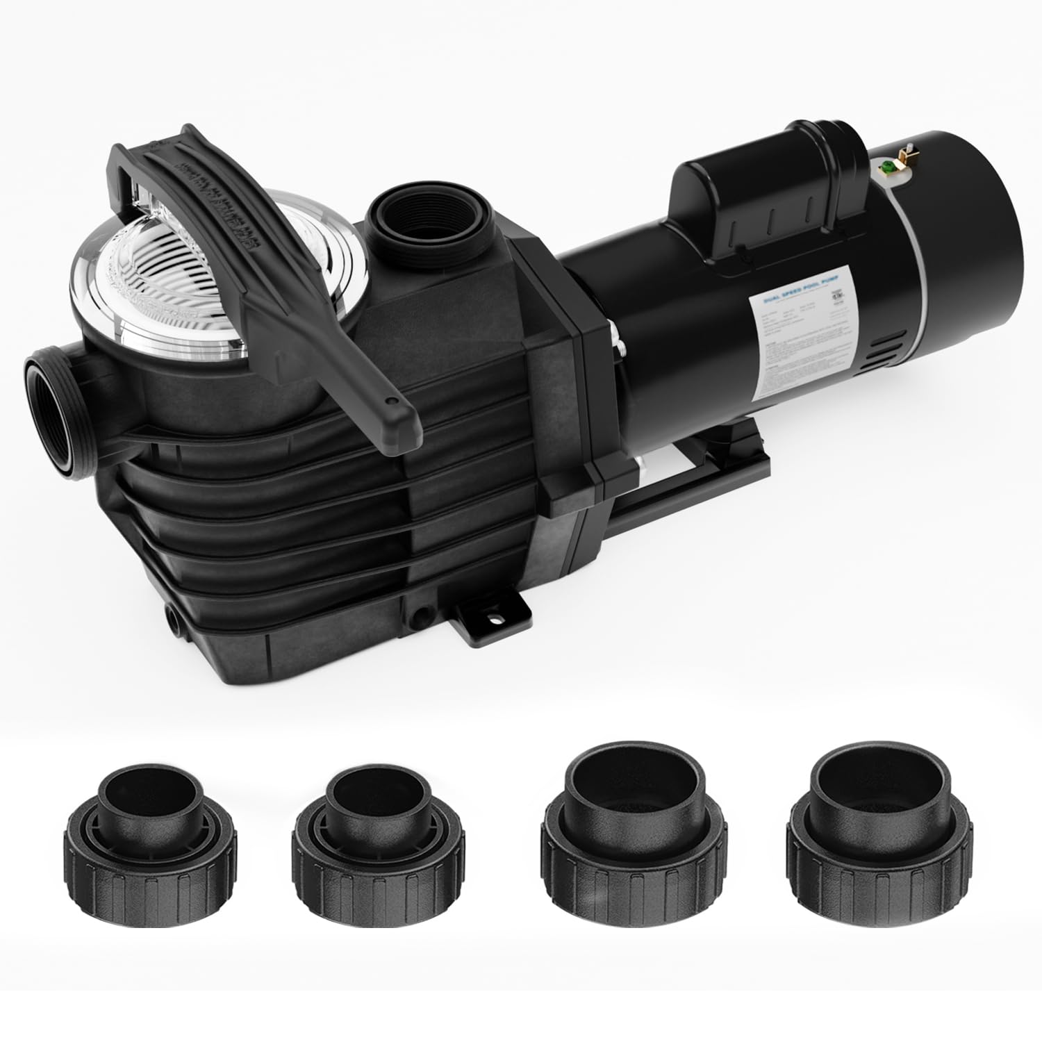 2.5HP Dual Speed Pool Pump 230V - 6240GPH High Flow Swimming Pool Pump with 79FT Head Lift, 1.5