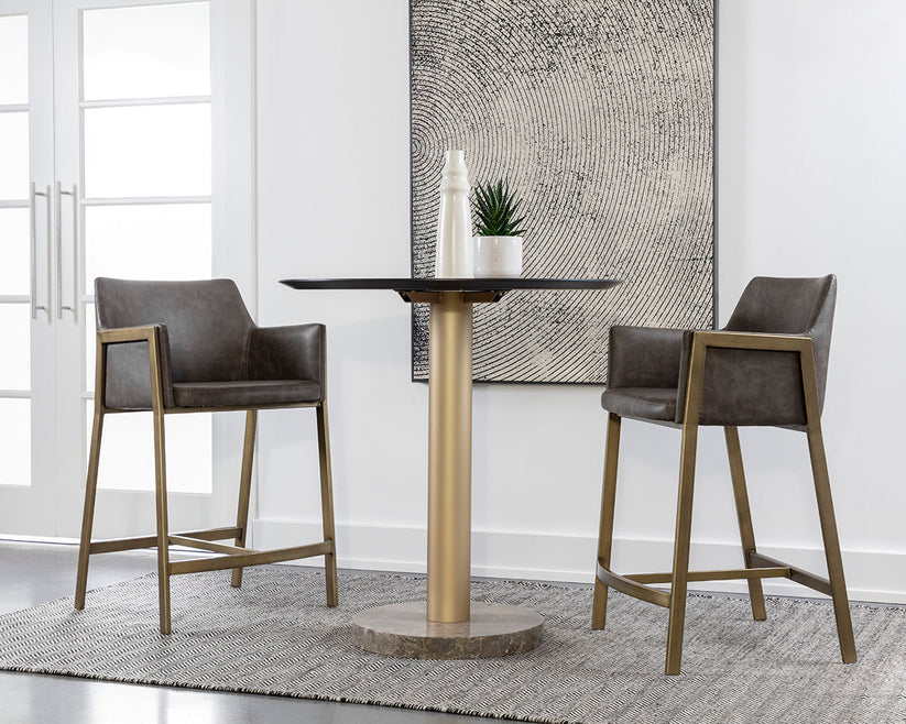 Bernadette Modern Counter Stool - Adjustable Height Bar Stool with Cushion for Kitchen Island, Breakfast Nook & Home Bar - Comfortable Dining & Seating Furniture for Home Decor