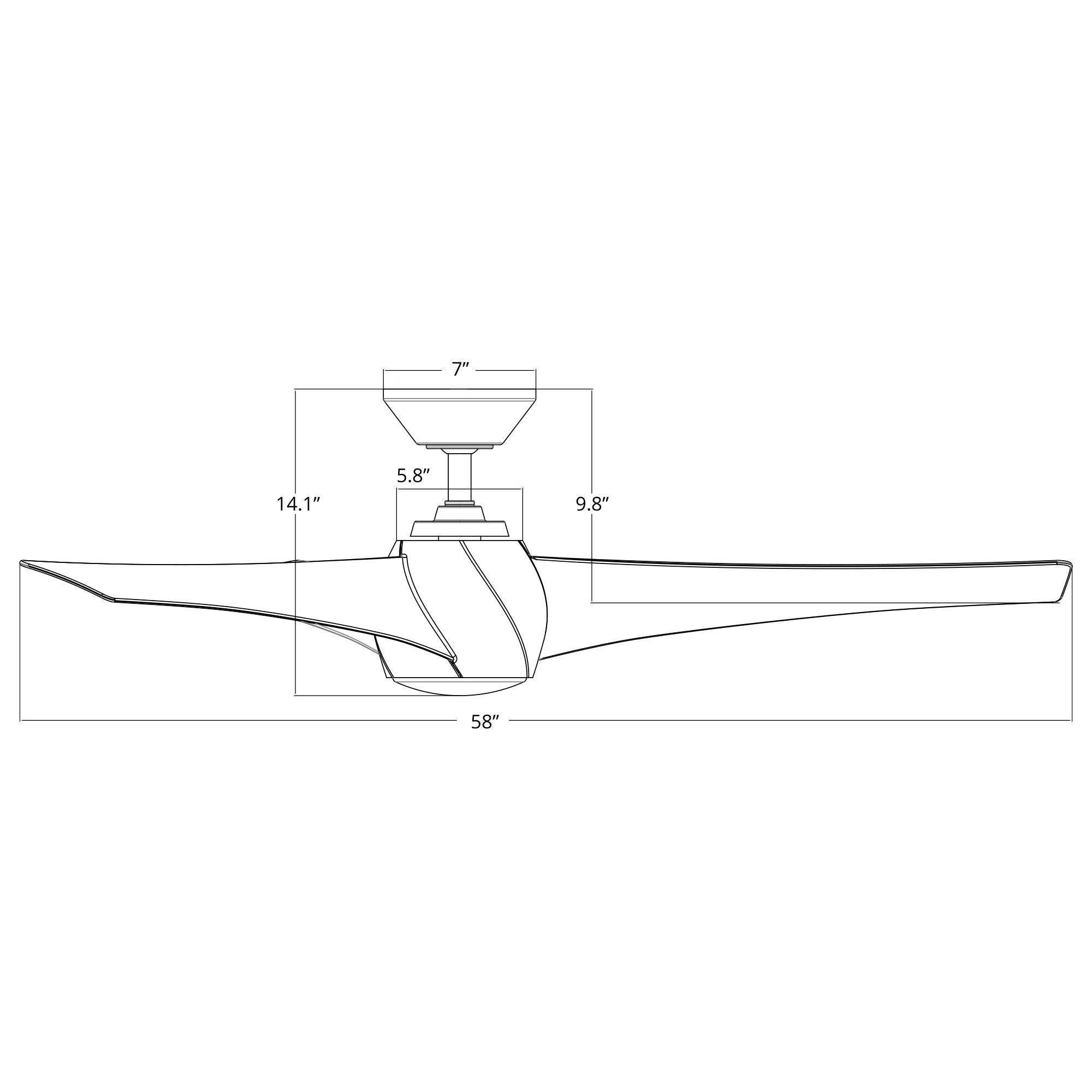 Twirl Smart 58in 3-Blade Ceiling Fan with LED Light Kit & Remote Control - Graphite Weathered Wood, 3000K, Works with Alexa, Google Assistant, Samsung Things, iOS & Android App - Perfect for Living Room, Bedroom, and Patio