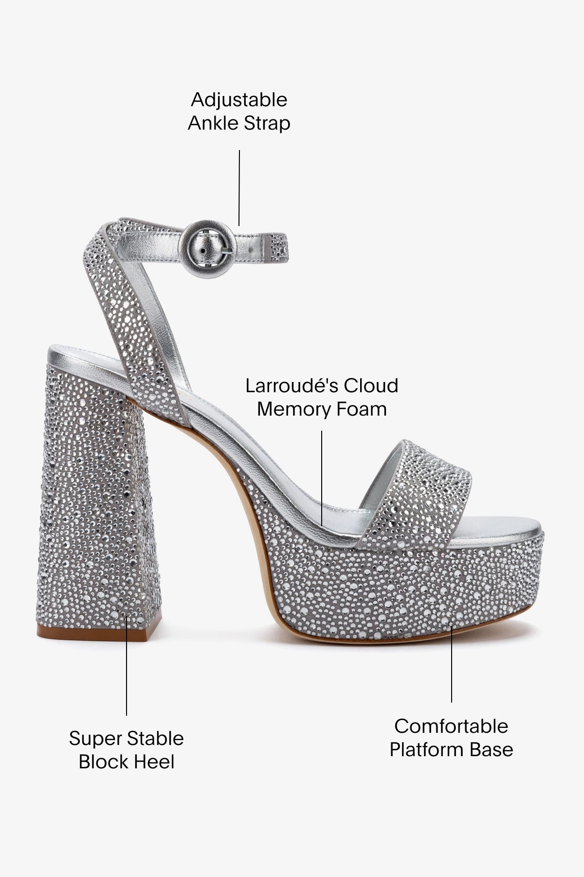 Gray Suede Dolly Crystal Sandal - Elegant Women's Summer Sandals for Beach, Wedding & Casual Outfits