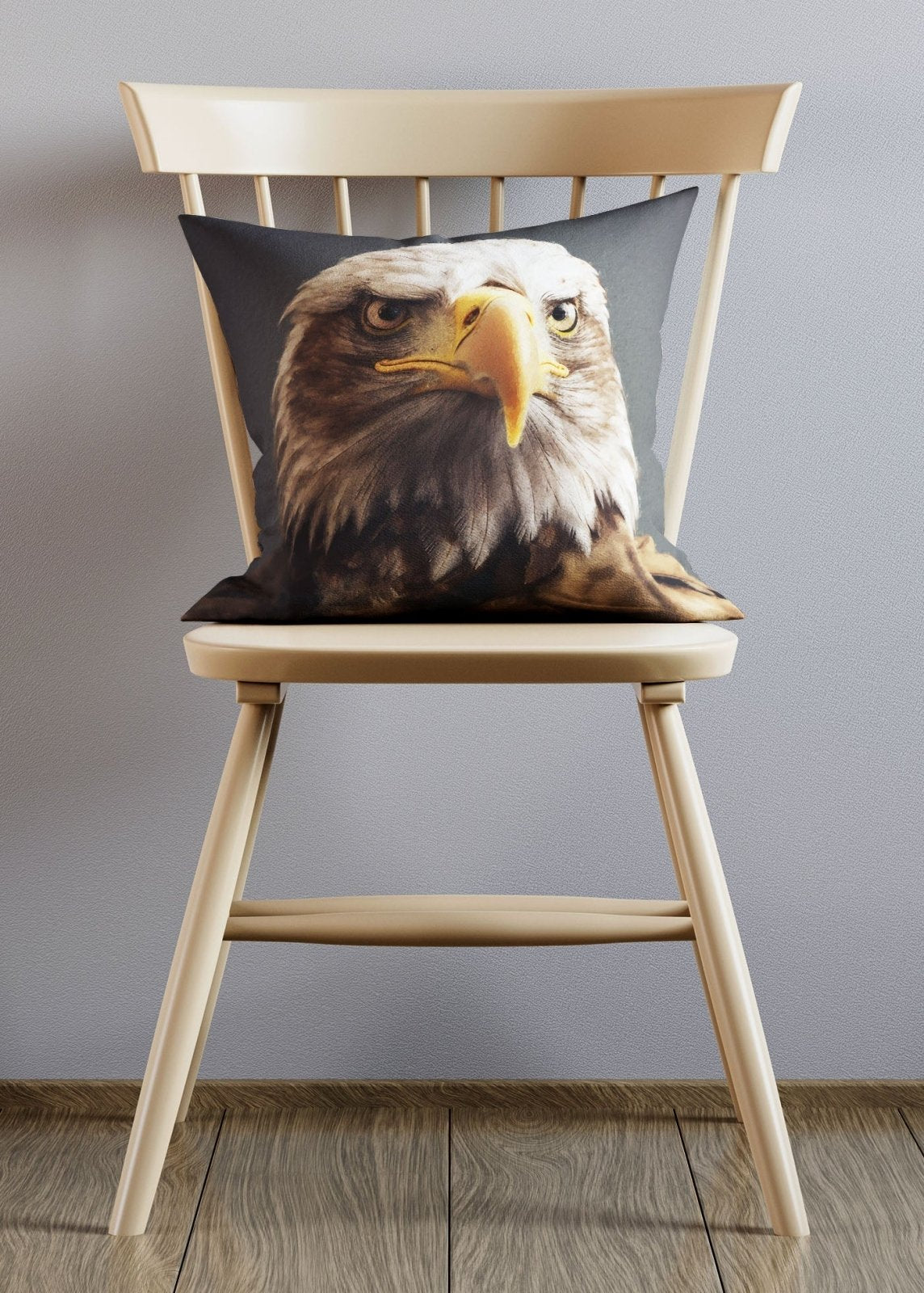 American Eagle Animal Portrait Cushion - Soft Decorative Throw Pillow for Home, Sofa & Bed - Perfect for Living Room, Nursery & Outdoor Decor