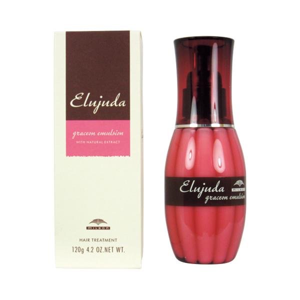 Milbon Elujuda Graceon Hair Emulsion 120g - Professional Hair Treatment for Damaged Hair, Frizz Control & Shine - Perfect for Salon-Quality Results at Home