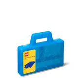 Lego Sorting Case To Go - Transparent Blue Storage Organizer for Travel & Home Organization | Perfect for Kids & Adults