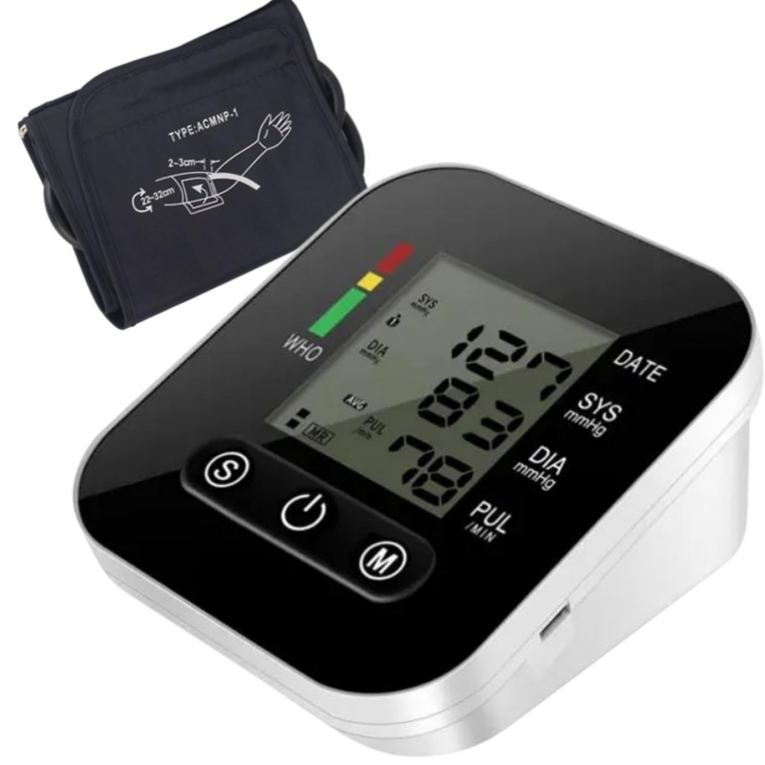 Home Health Kit: Upper Arm Blood Pressure Monitor, Non-Contact Forehead Thermometer, Hypertension & Fever Detection with Infrared Thermometer - Includes Storage Case & Batteries (Perfect for Family Health Monitoring & Emergency Medical Care)