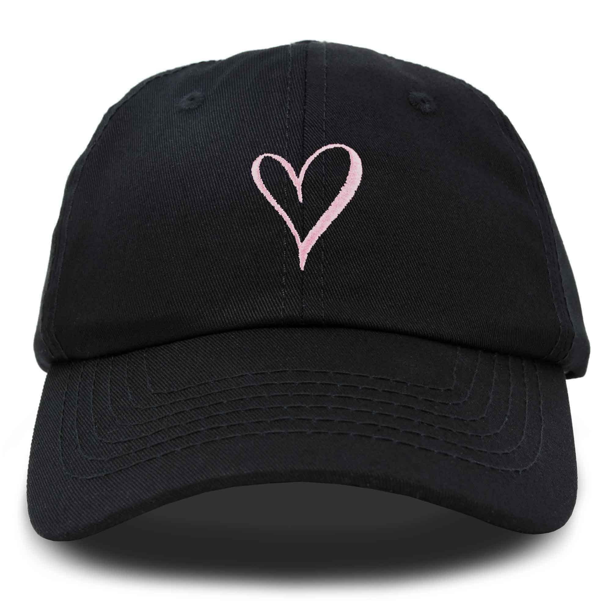 Handmade Embroidered Heart Baseball Cap for Women - Cute Fashion Accessory for Casual Outings, Dates & Outdoor Activities