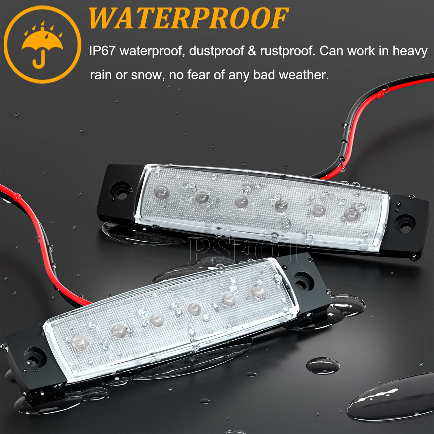 PSEQT 12V Waterproof LED Boat Navigation Lights - 3.8