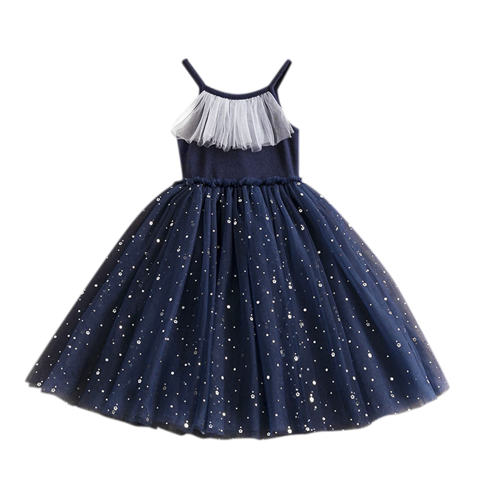 Lace Ball Gown for Girls - Star Baby Princess Dress with Floral Print | Toddler Sundress for Parties, Photos & Special Occasions